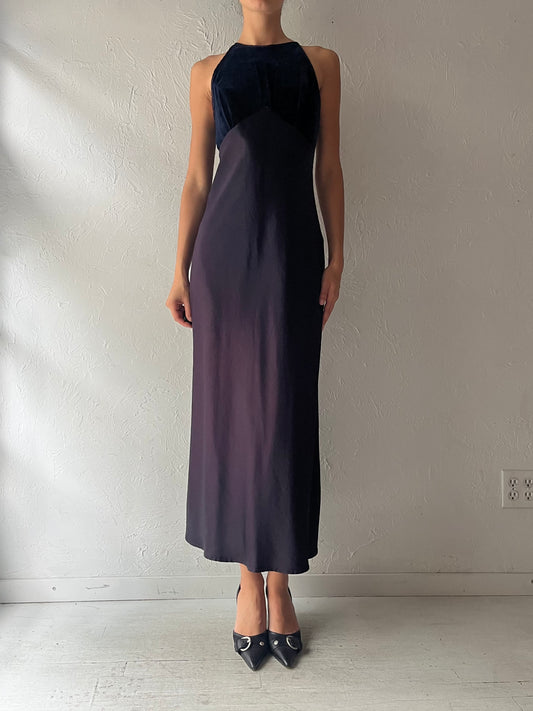 90s 'Steppin Out' Purple Formal Dress / Medium