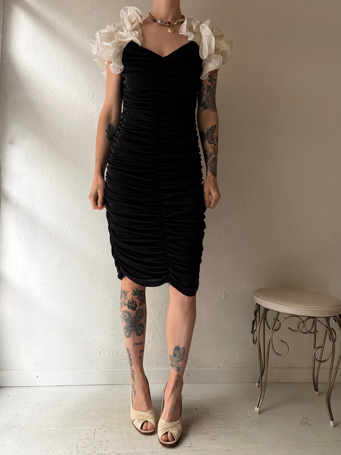 80s ‘Encore’ Ruched Dress / Medium