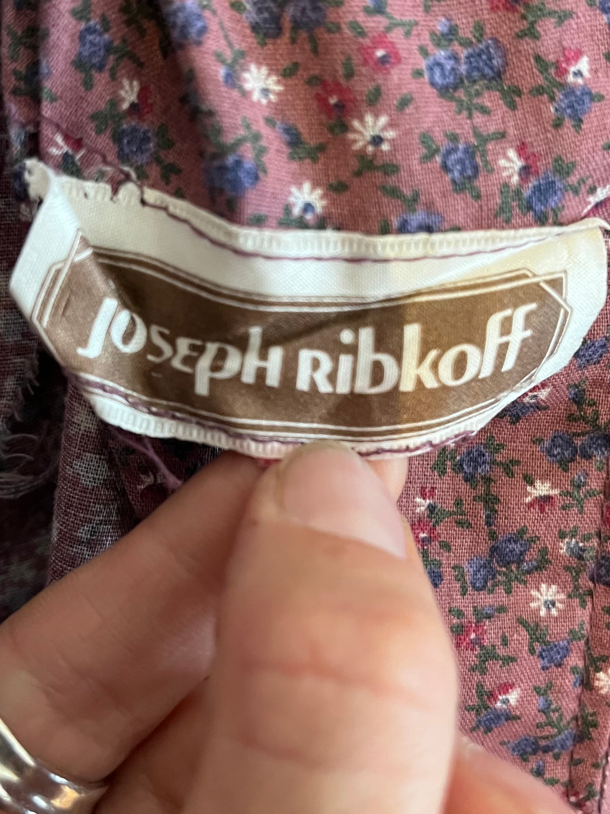 70s 'Joseph Ribkoff' Floral Prairie Dress / Small