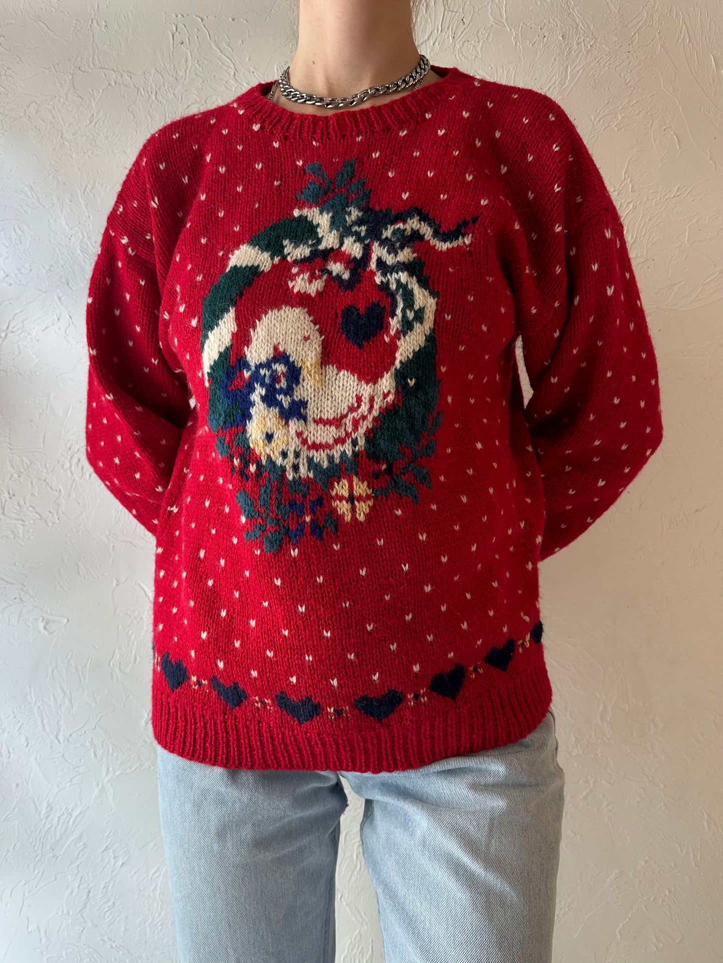 90s 'Eddie Bauer' Wool Duck Sweater / Medium