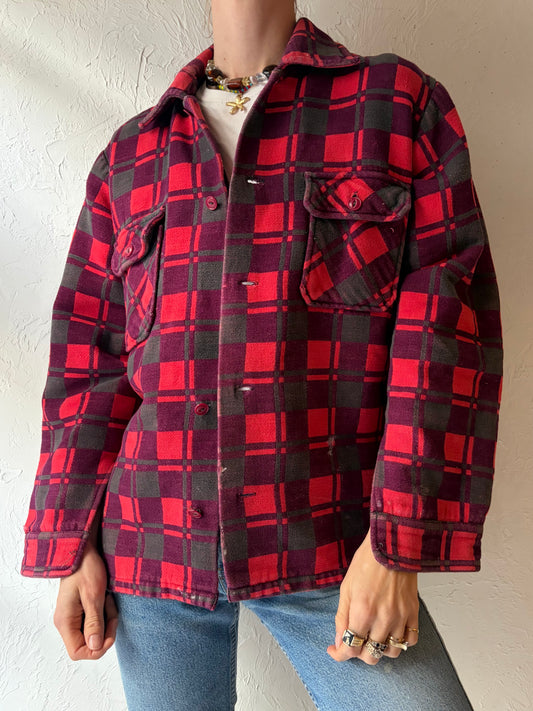 Vintage 'Champion' Cotton Flannel Jacket / Small