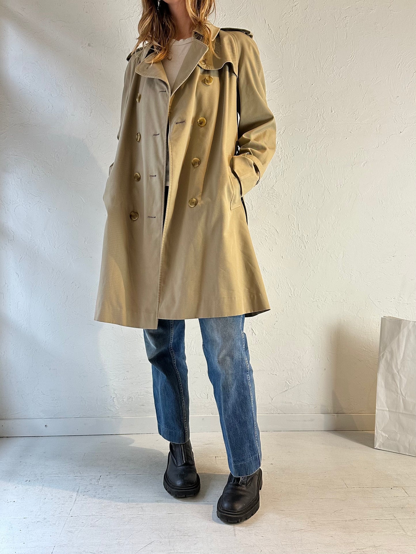 Vintage ‘Burberry’s’ Beige Half Trench Coat / Small