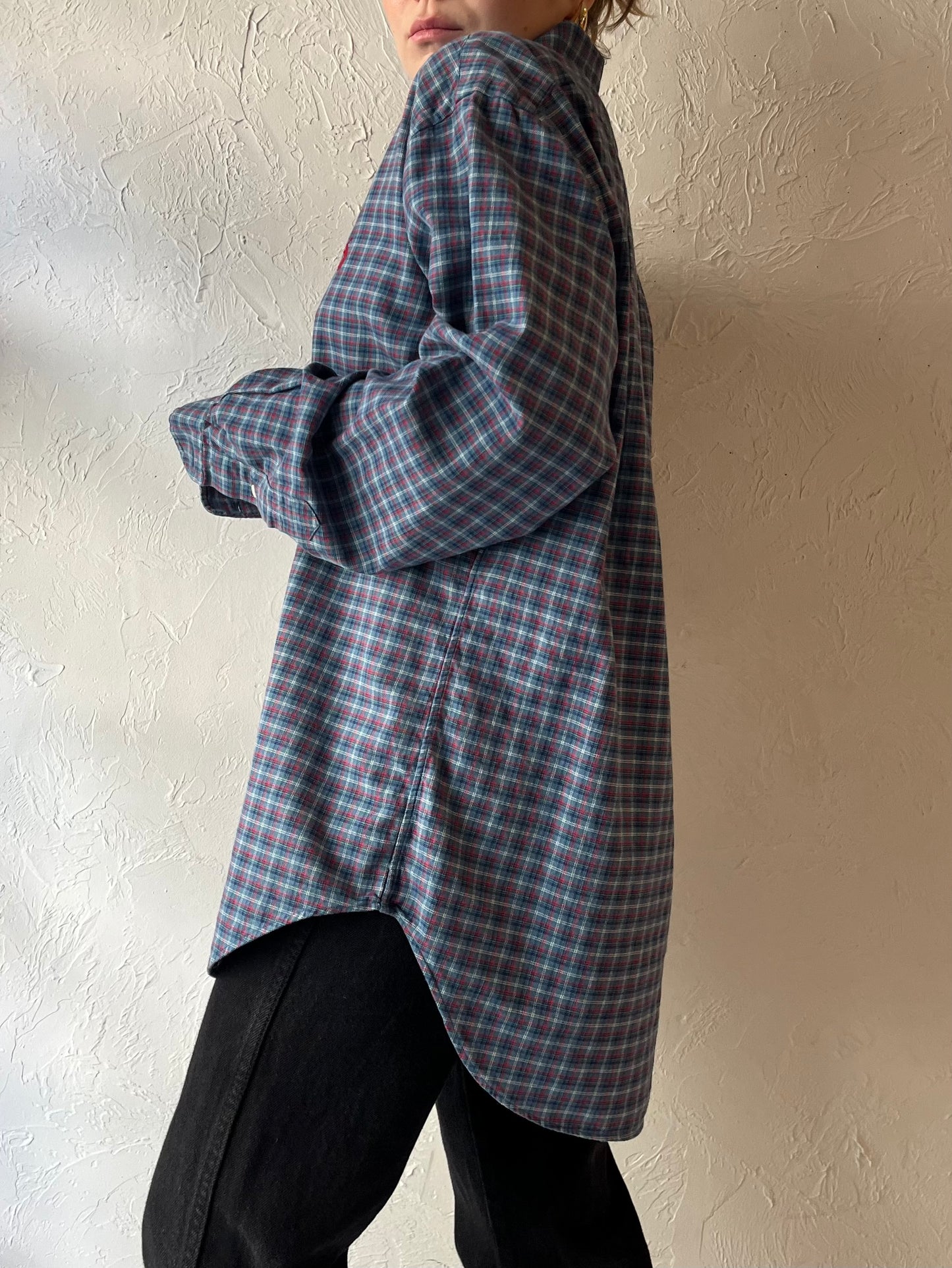 Y2K ‘Ralph Lauren’ Blue Plaid Shirt / Medium