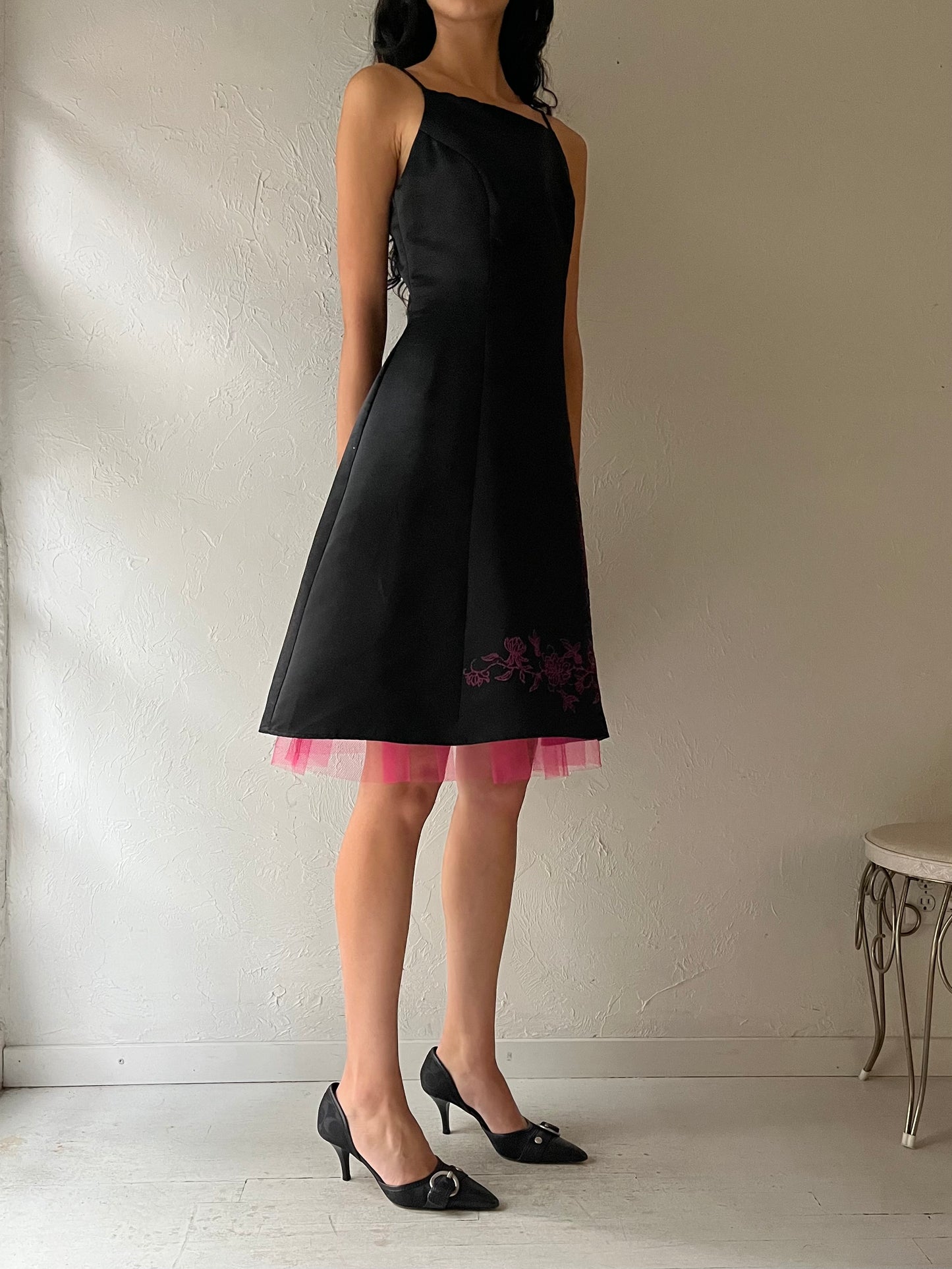 Y2K ‘CDC’ Black Formal Dress / Small