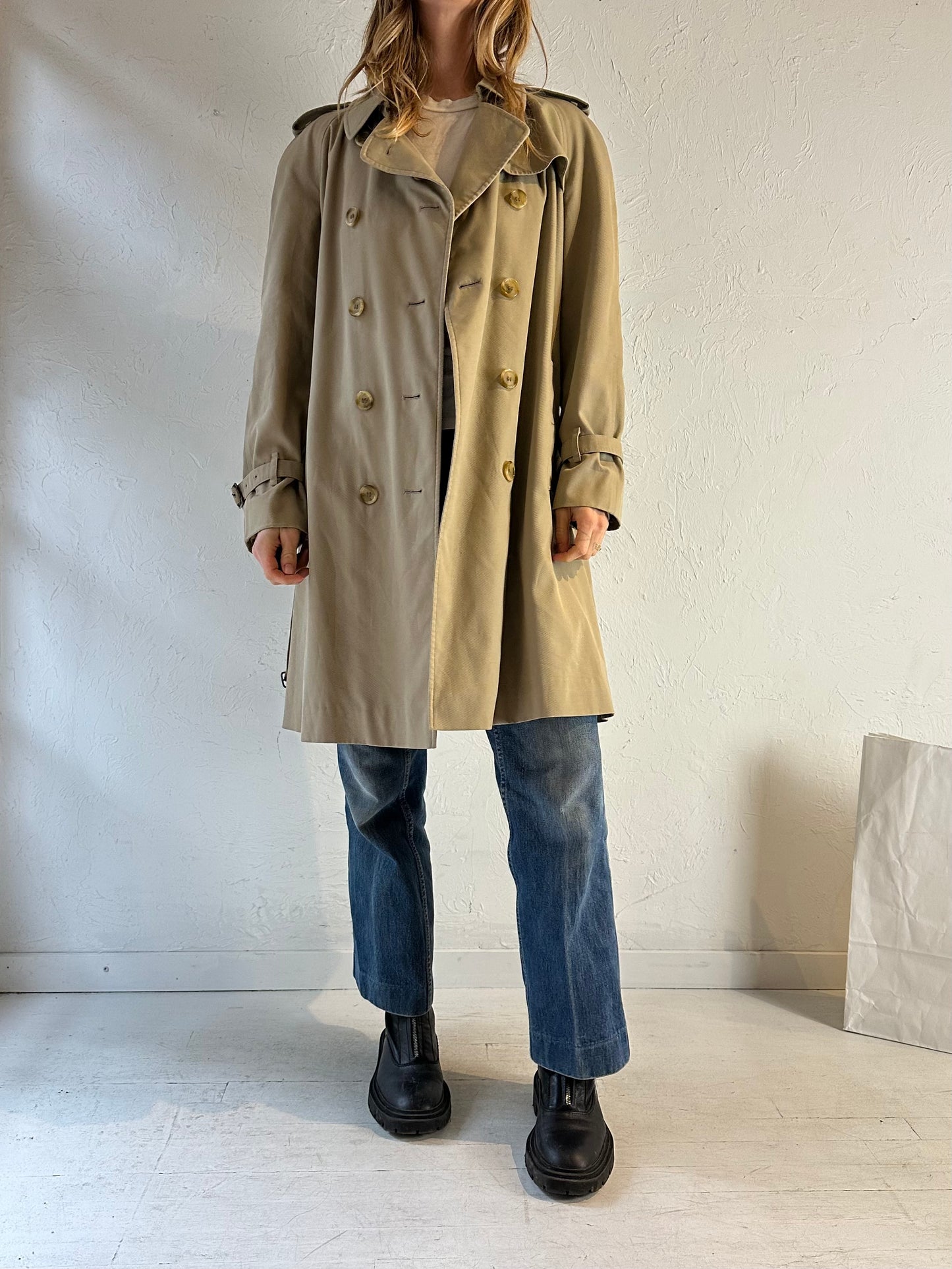 Vintage ‘Burberry’s’ Beige Half Trench Coat / Small