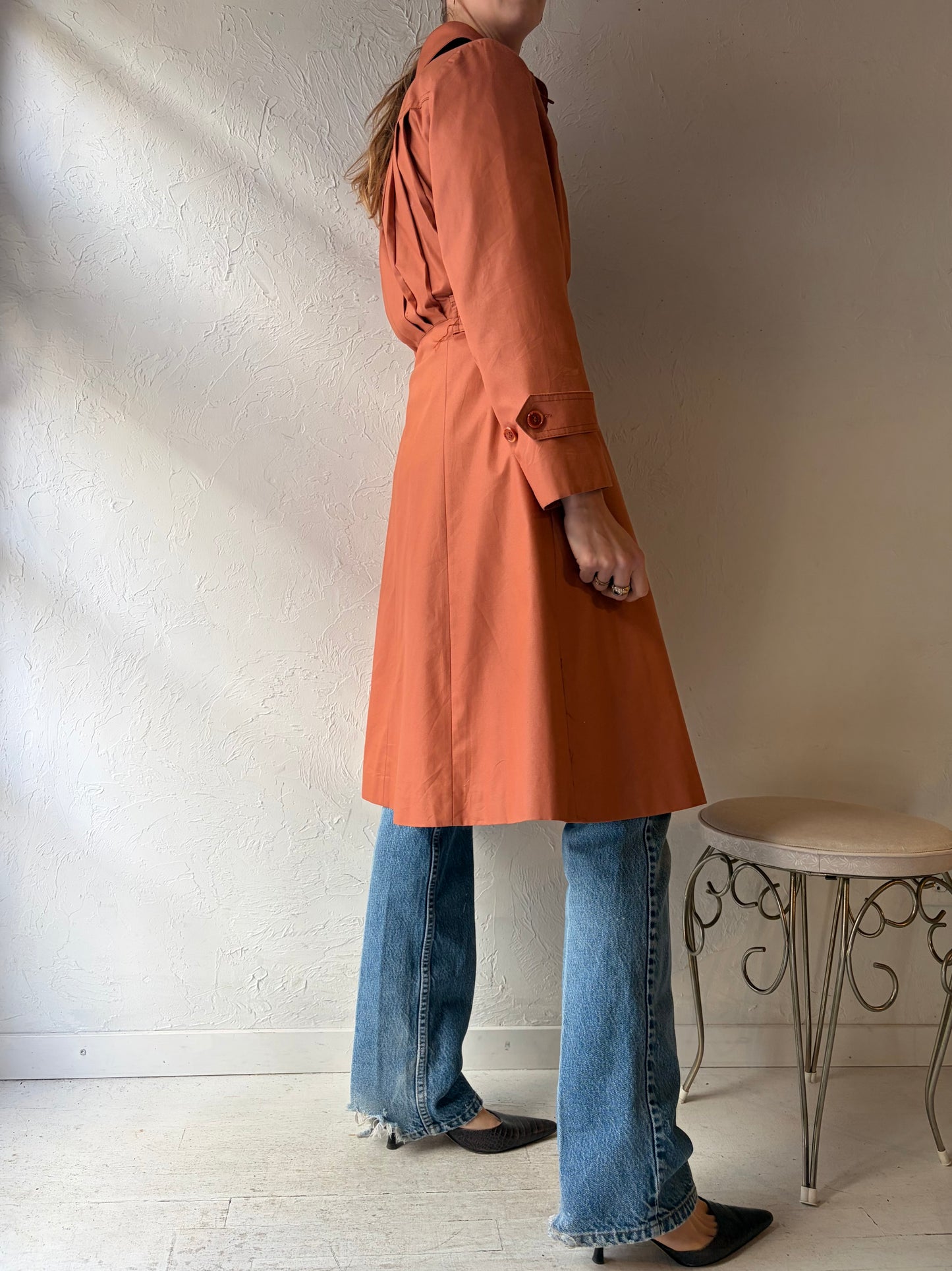 80s Orange Fitted Coat / Small