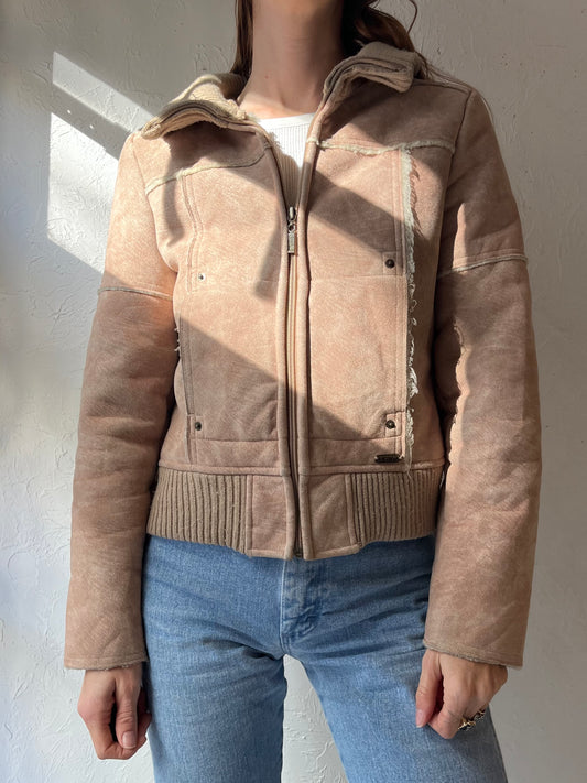 Y2k 'LEI' Faux Suede Jacket / Small