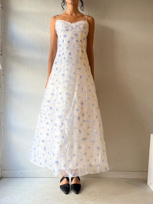 90s 'Ever After' White Formal Dress / Small