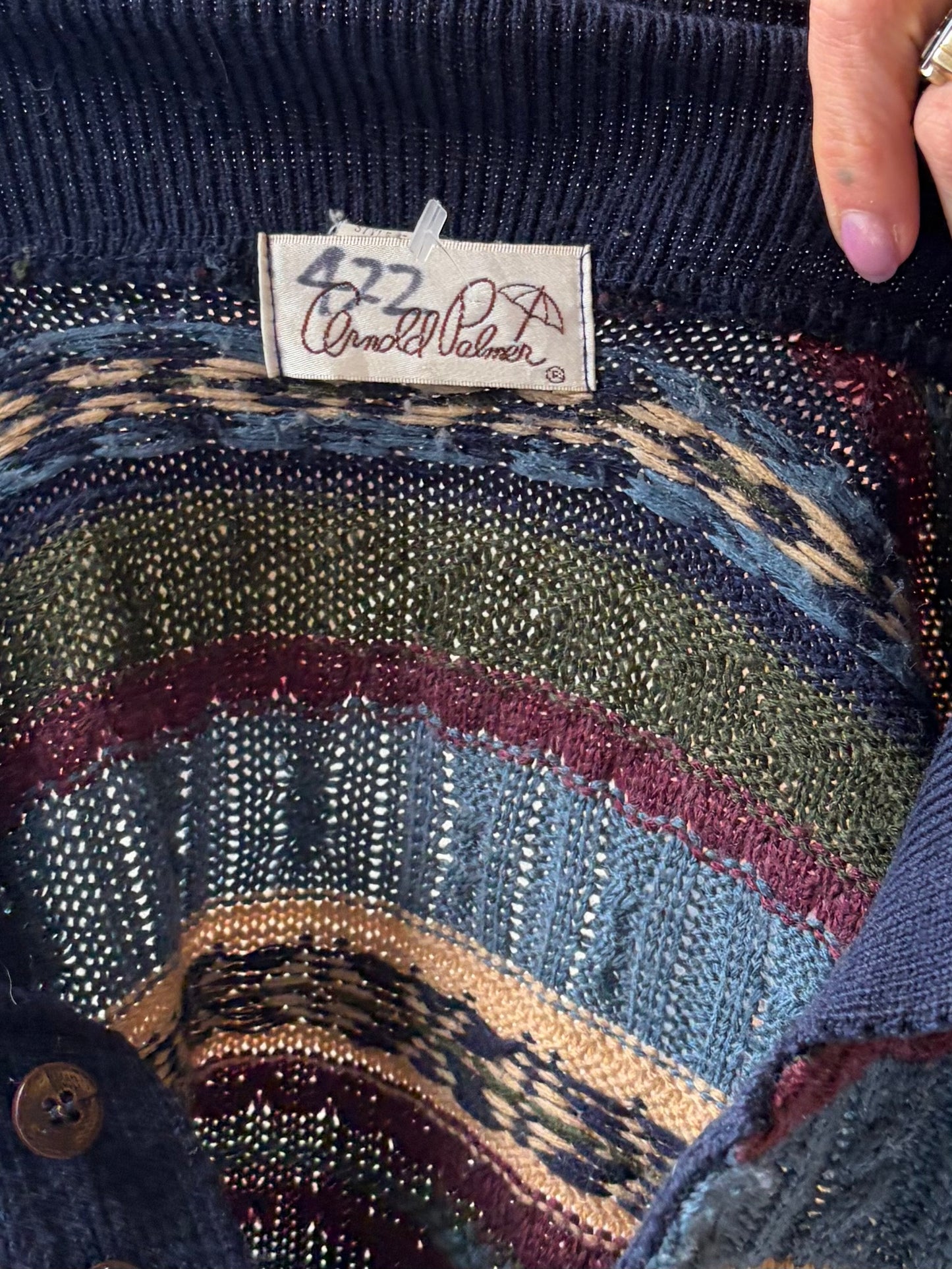 90s 'Arnold Palmer' Grandpa Sweater / Large