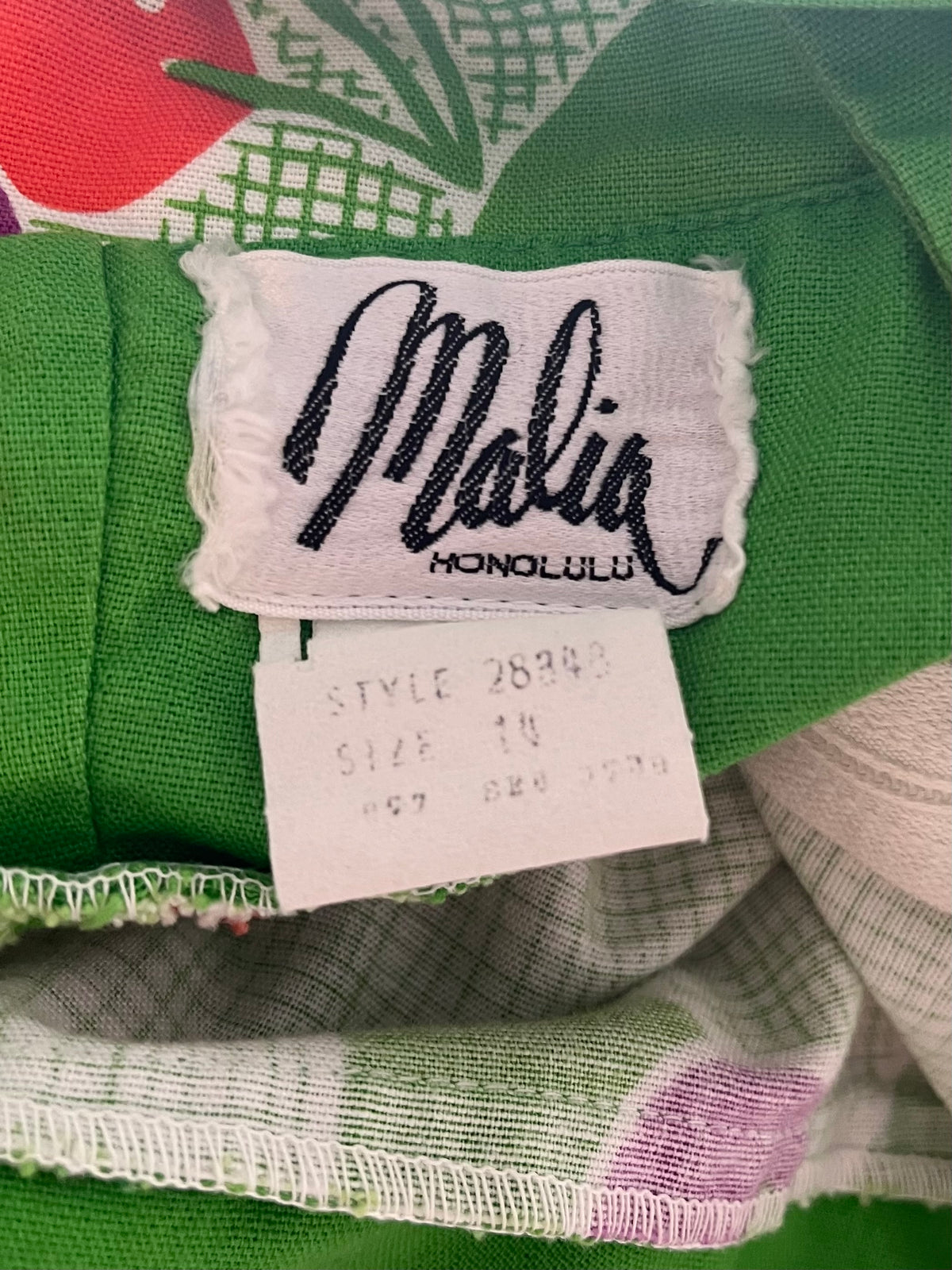 70s 'Malia' Green Open Back Retro Mini Dress / Medium