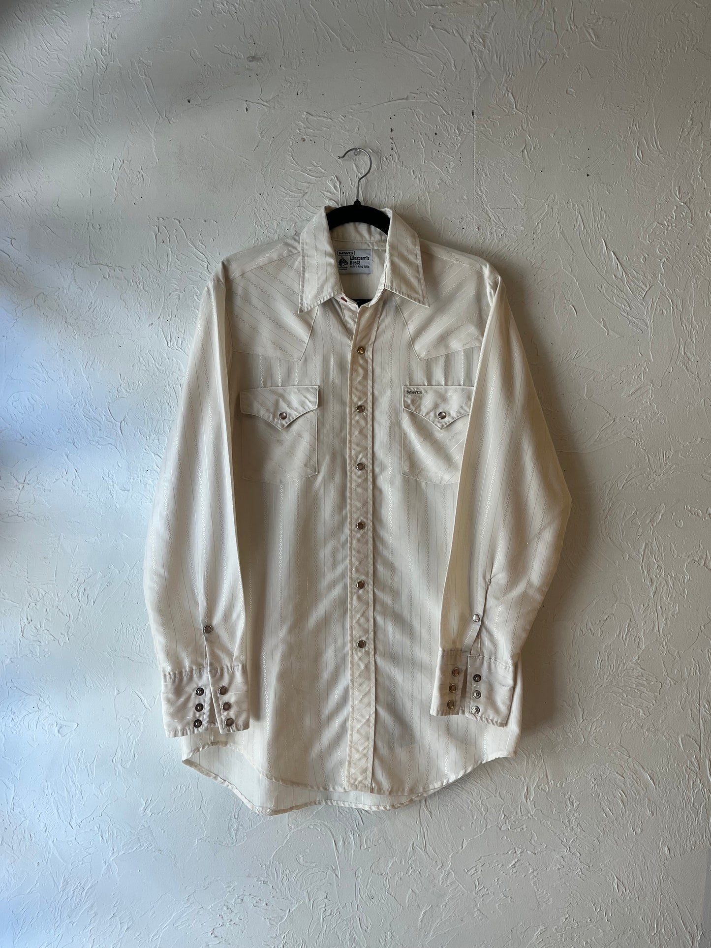 Vintage 'MWG' Western Button Up Shirt / Medium