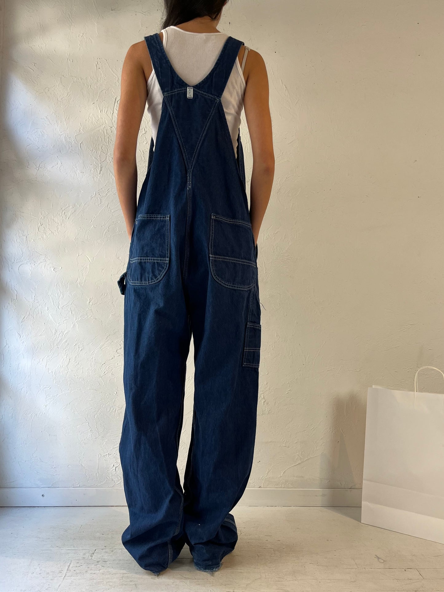 Y2k ‘Key’ Denim Overalls / Large