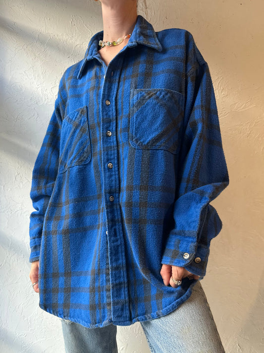 90s ‘St Johns Bay’ Blue Flannel Oxford / XXL