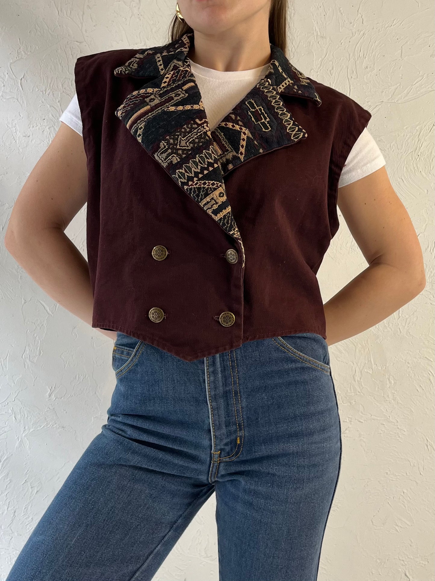 90s ‘Banjo’ Brown Vest / Medium