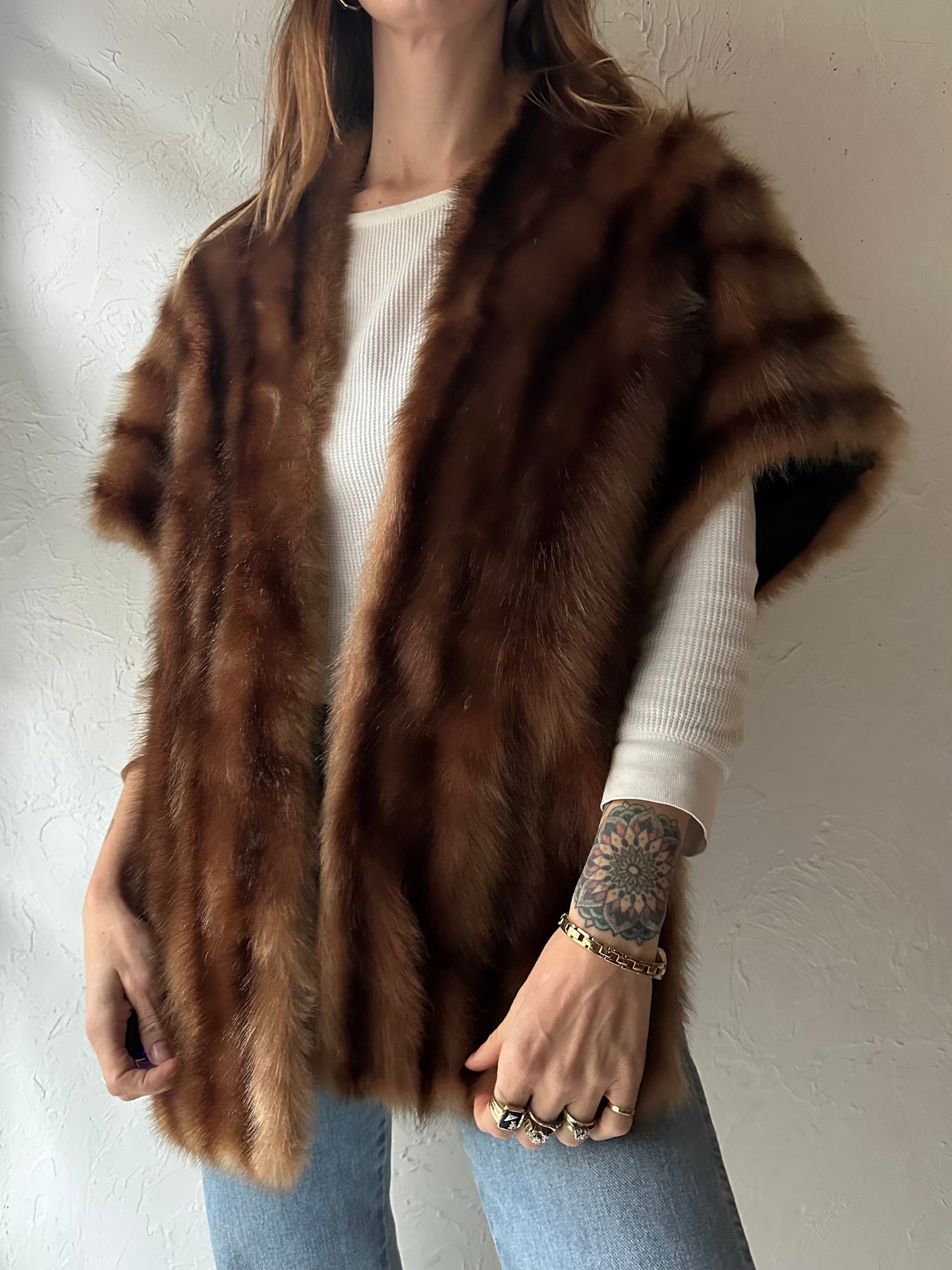 Vintage Brown Fur Stole