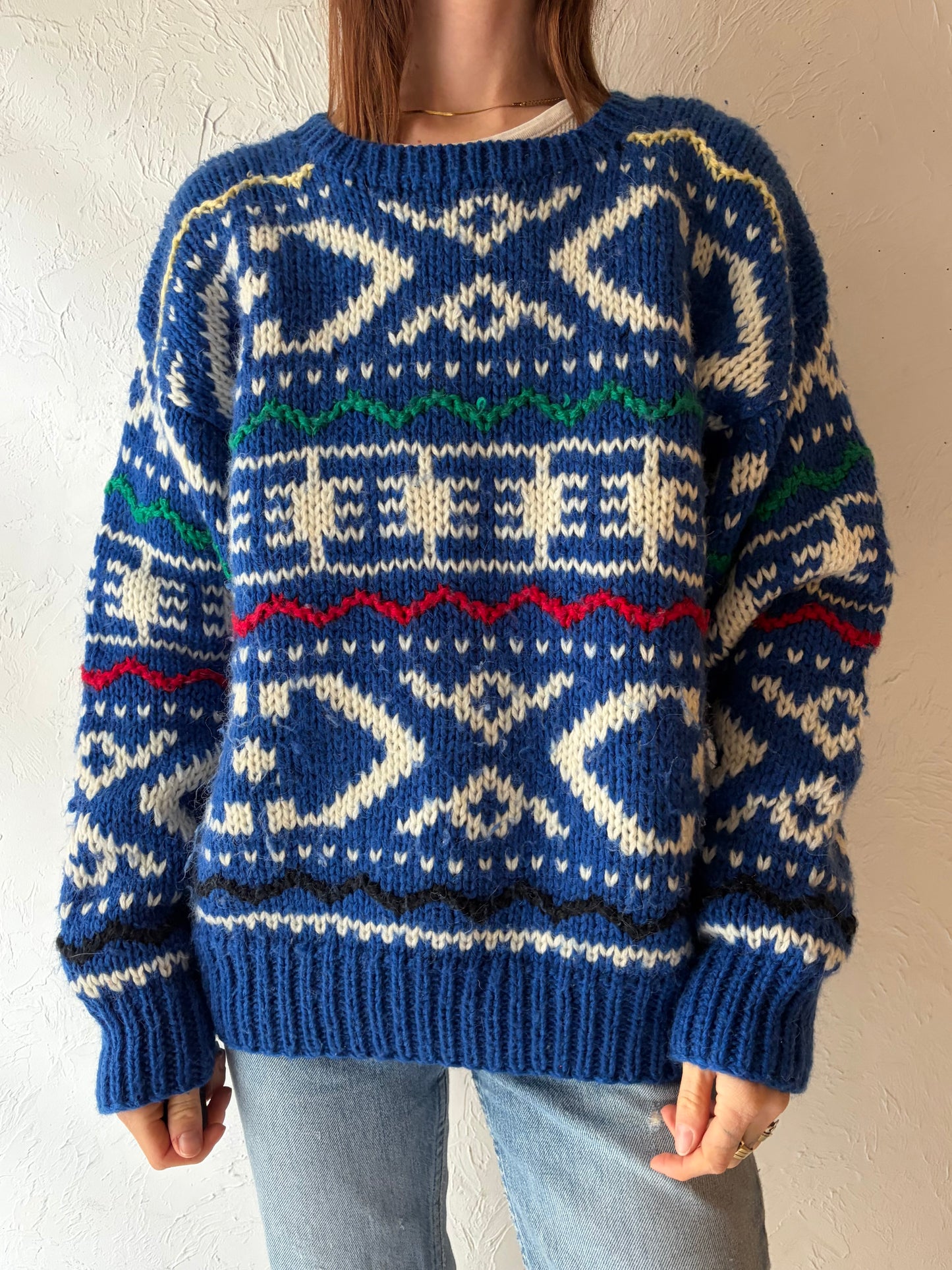 Vintage 'Gordon Pirie Scotte' Acrylic Wool Sweater / Large