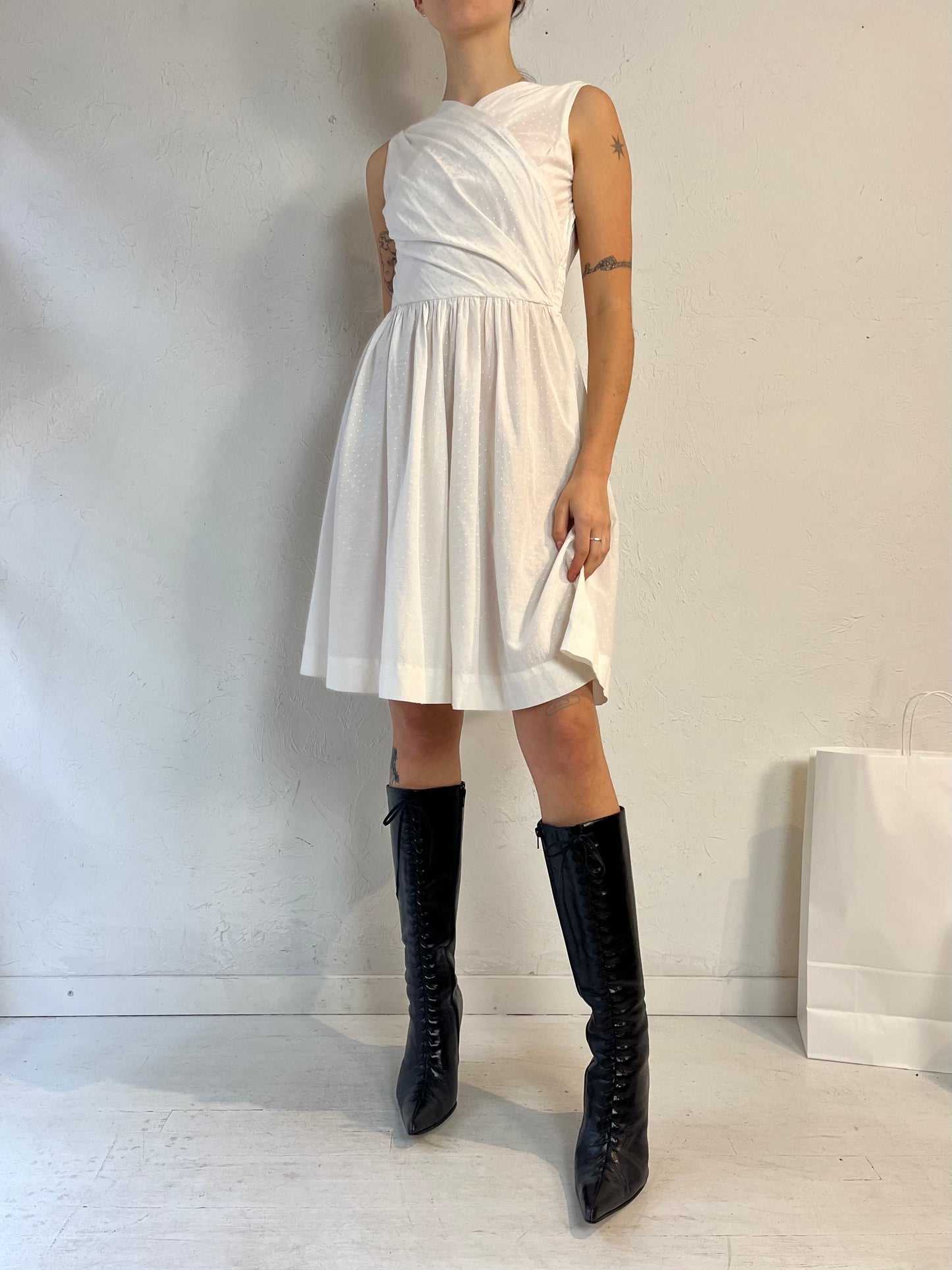 Vintage Handmade White Dress / Small