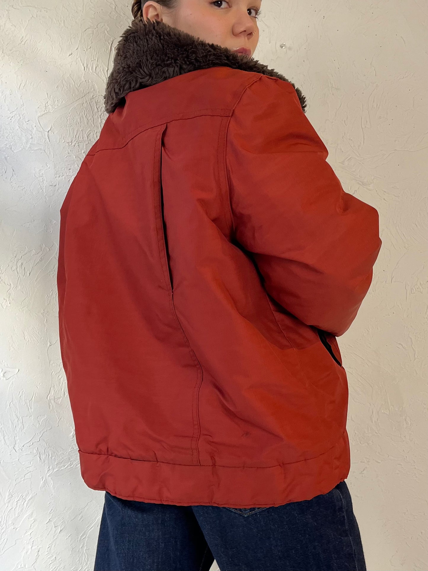 Vintage ‘Woolrich’ Orange Puffer Jacket / Large