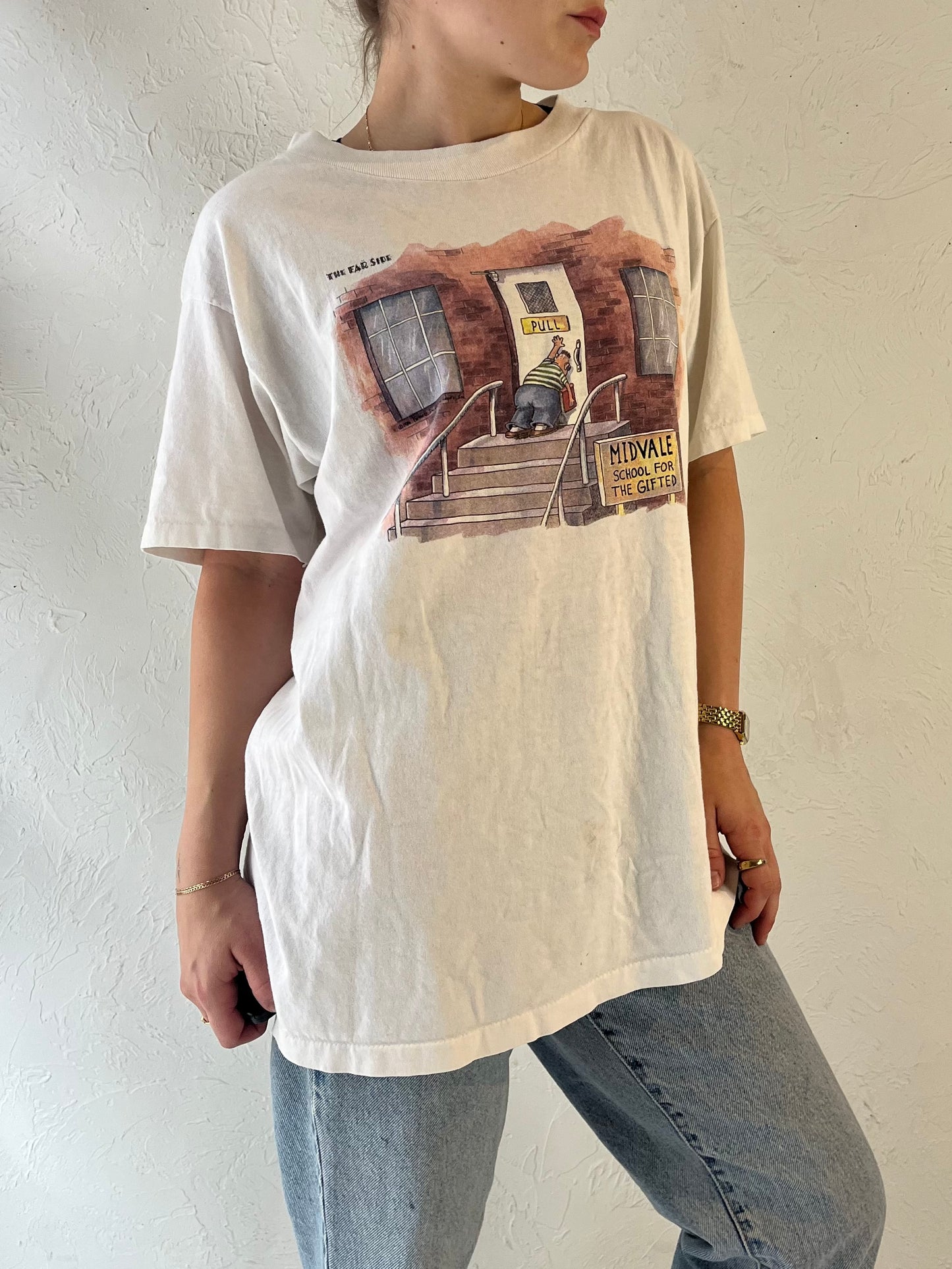 90s 'The Far Side' Graphic T Shirt / Single Stitch / Large