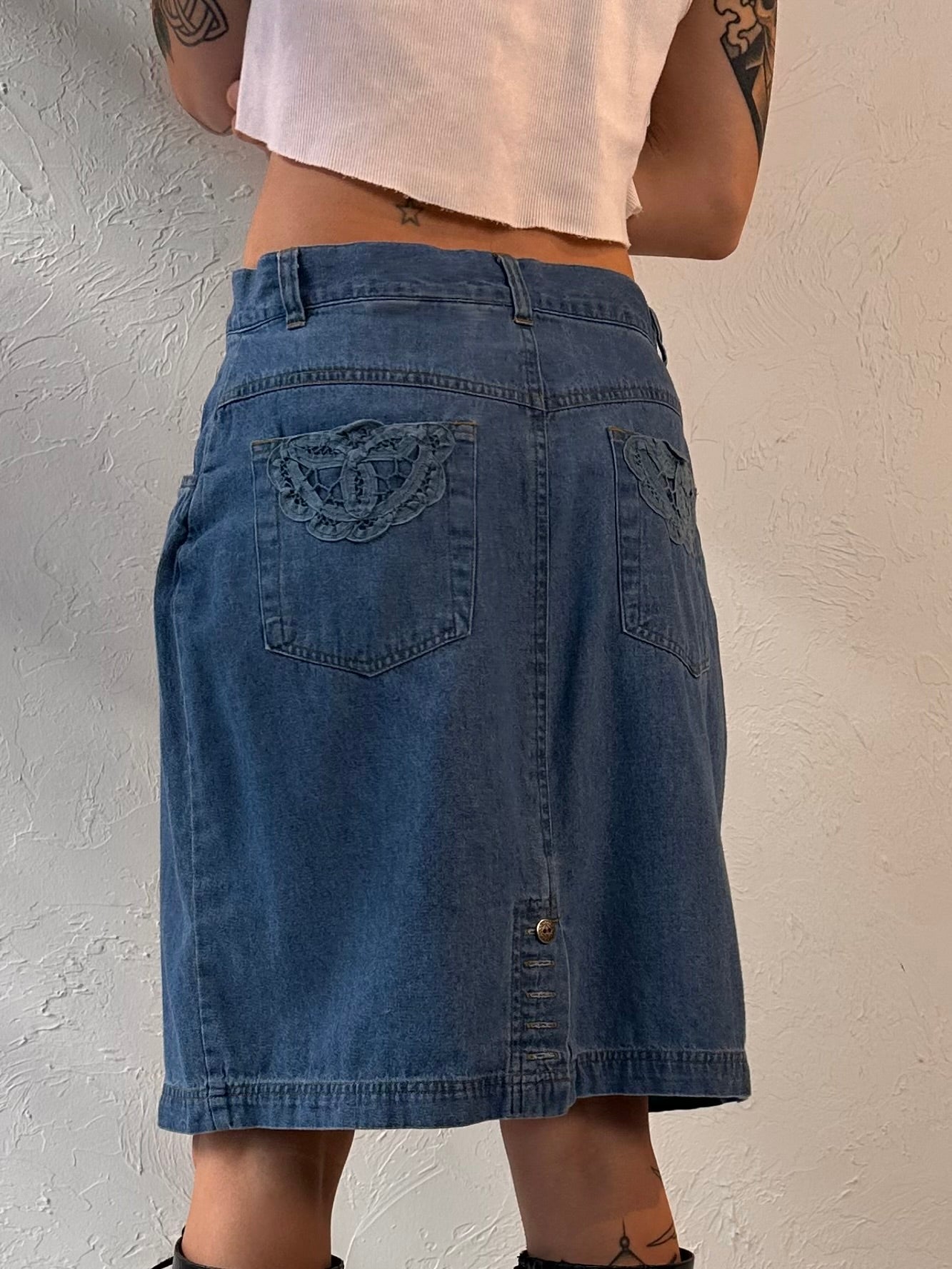 90s 'Jessica' Denim Mini Skirt / Medium