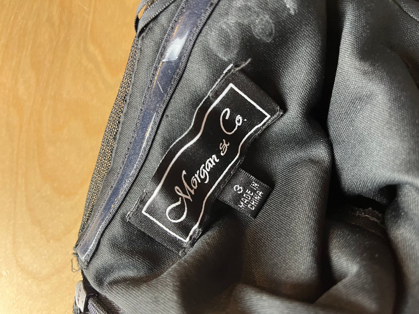 Y2k 'Morgan & Co' Black Sparkly Halter Dress / Small