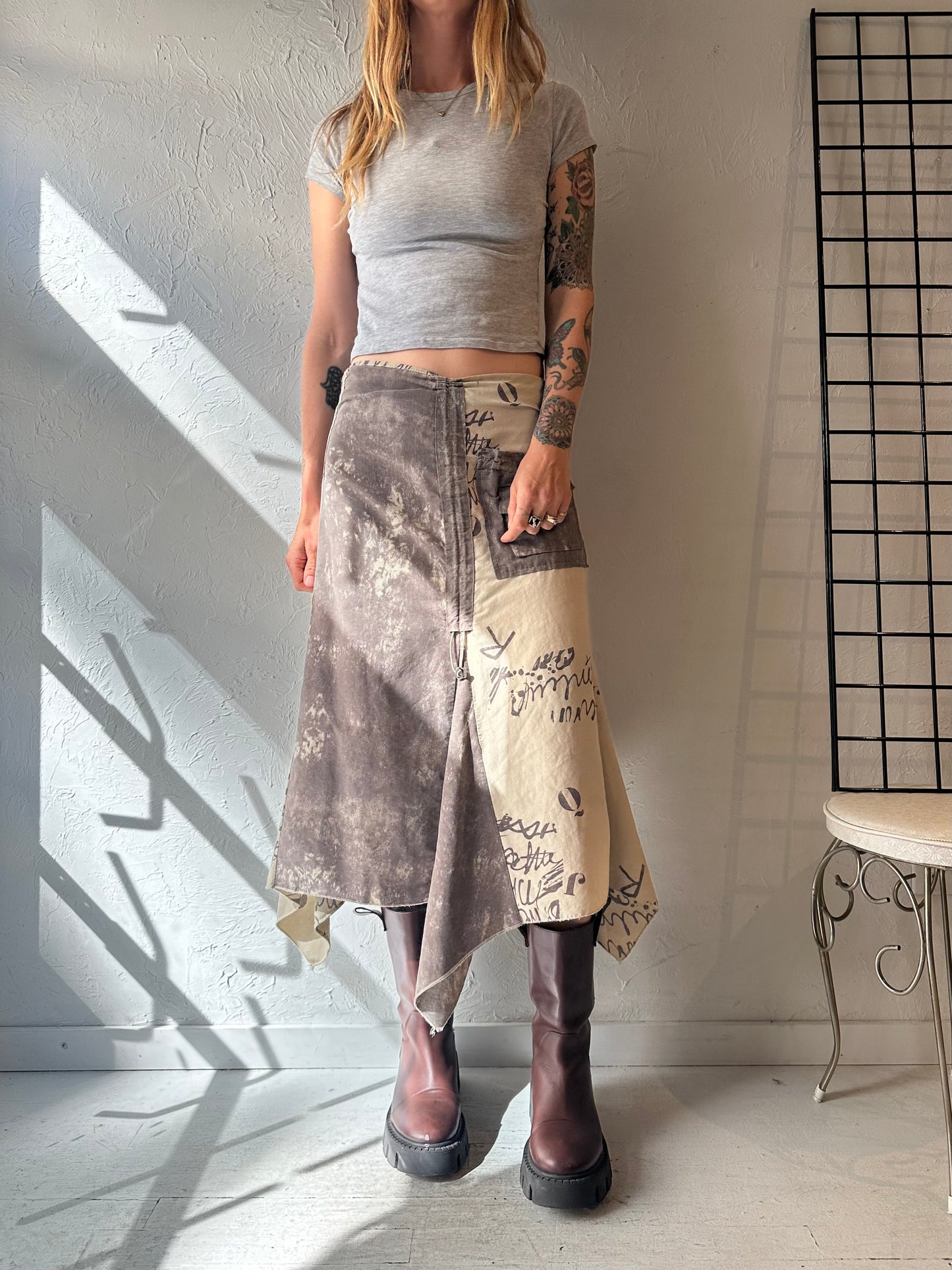 Y2K Asymmetrical Skirt / Small