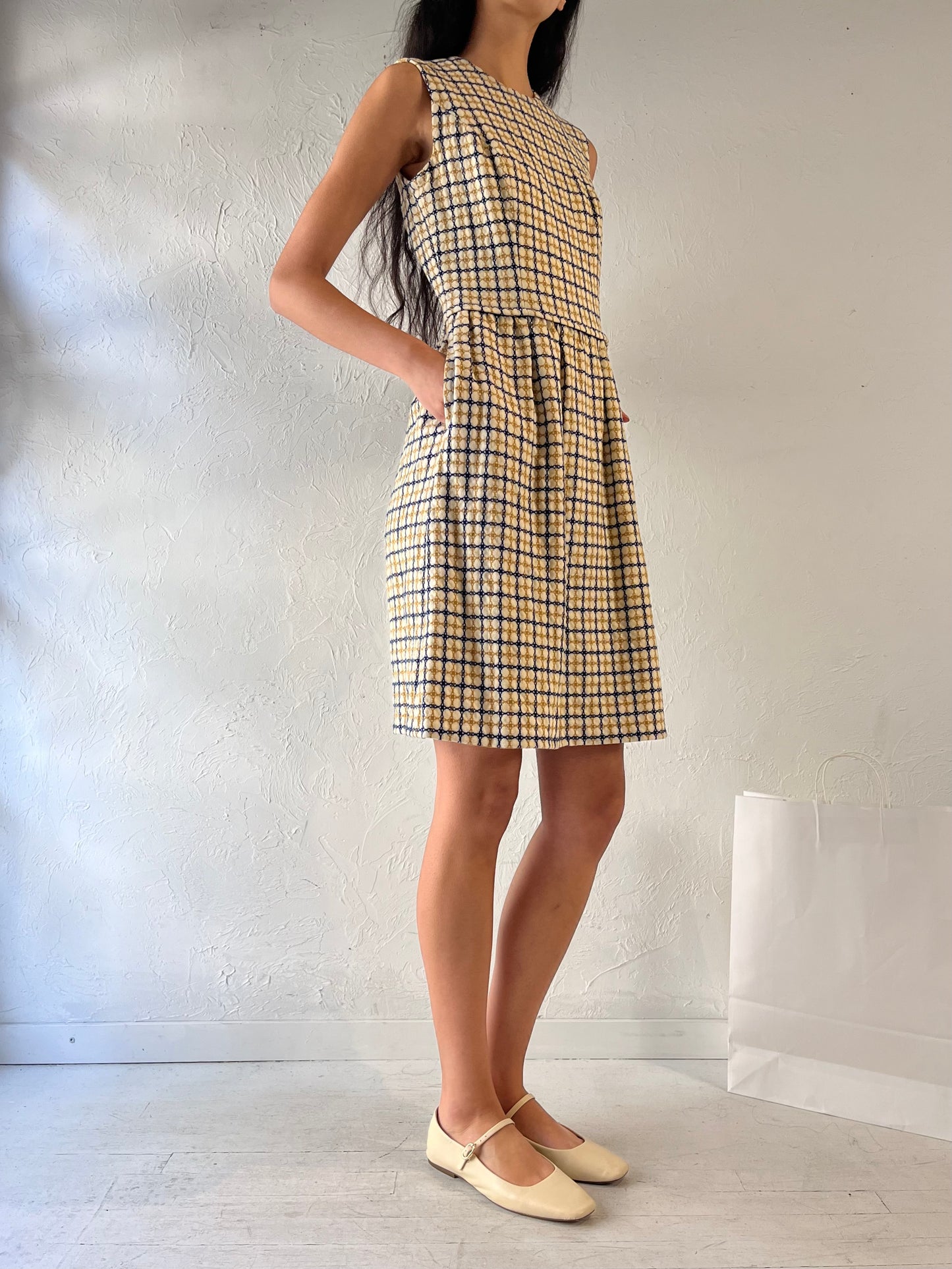 80s ‘Pendleton’ Sleeveless Wool Dress / Small