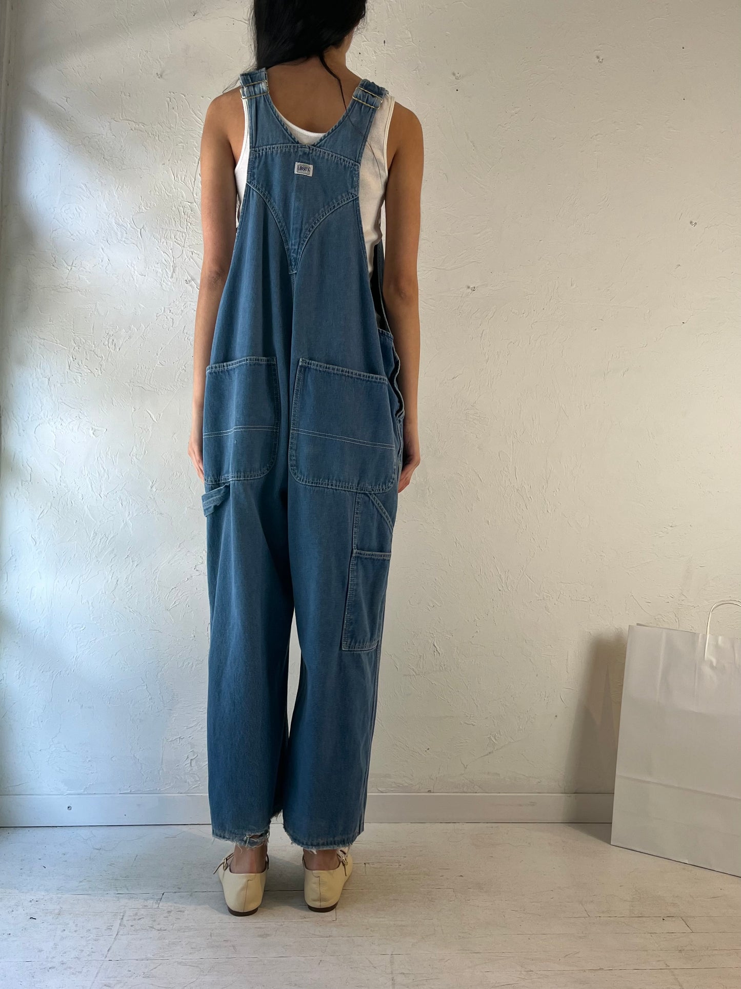 Y2K ‘Ikeda’ Thrashed Denim Overalls / Large