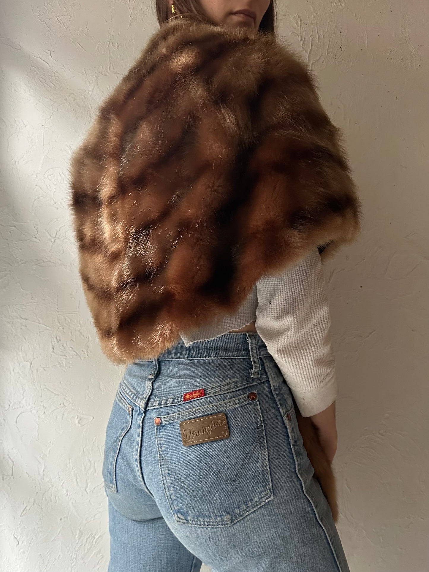 Vintage Brown Fur Stole