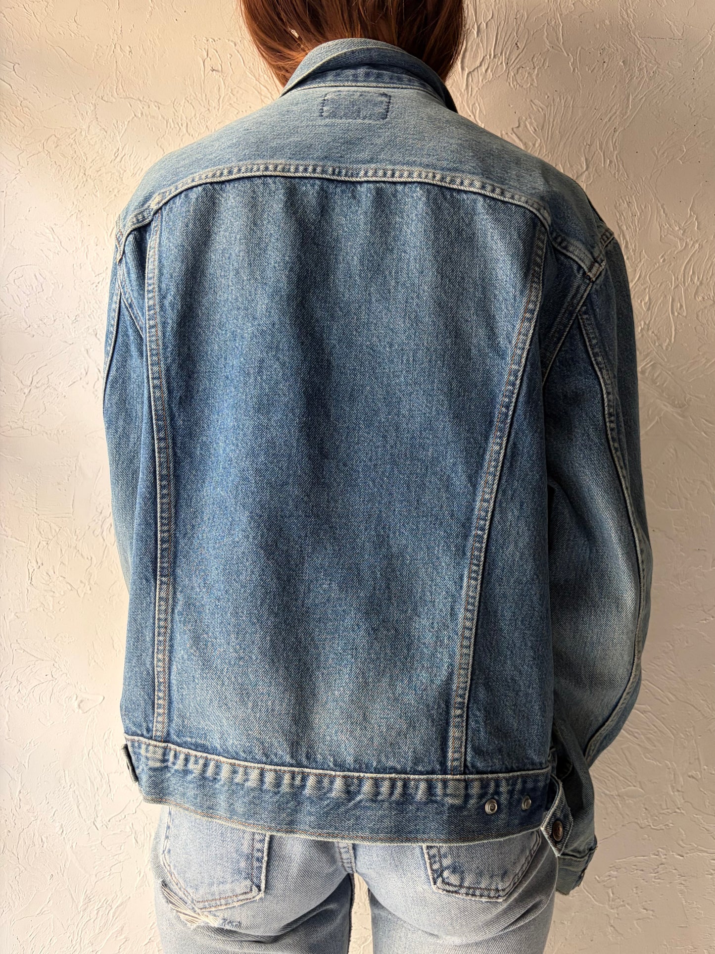 80s 'GWG' Snap Up Denim Jacket / Medium
