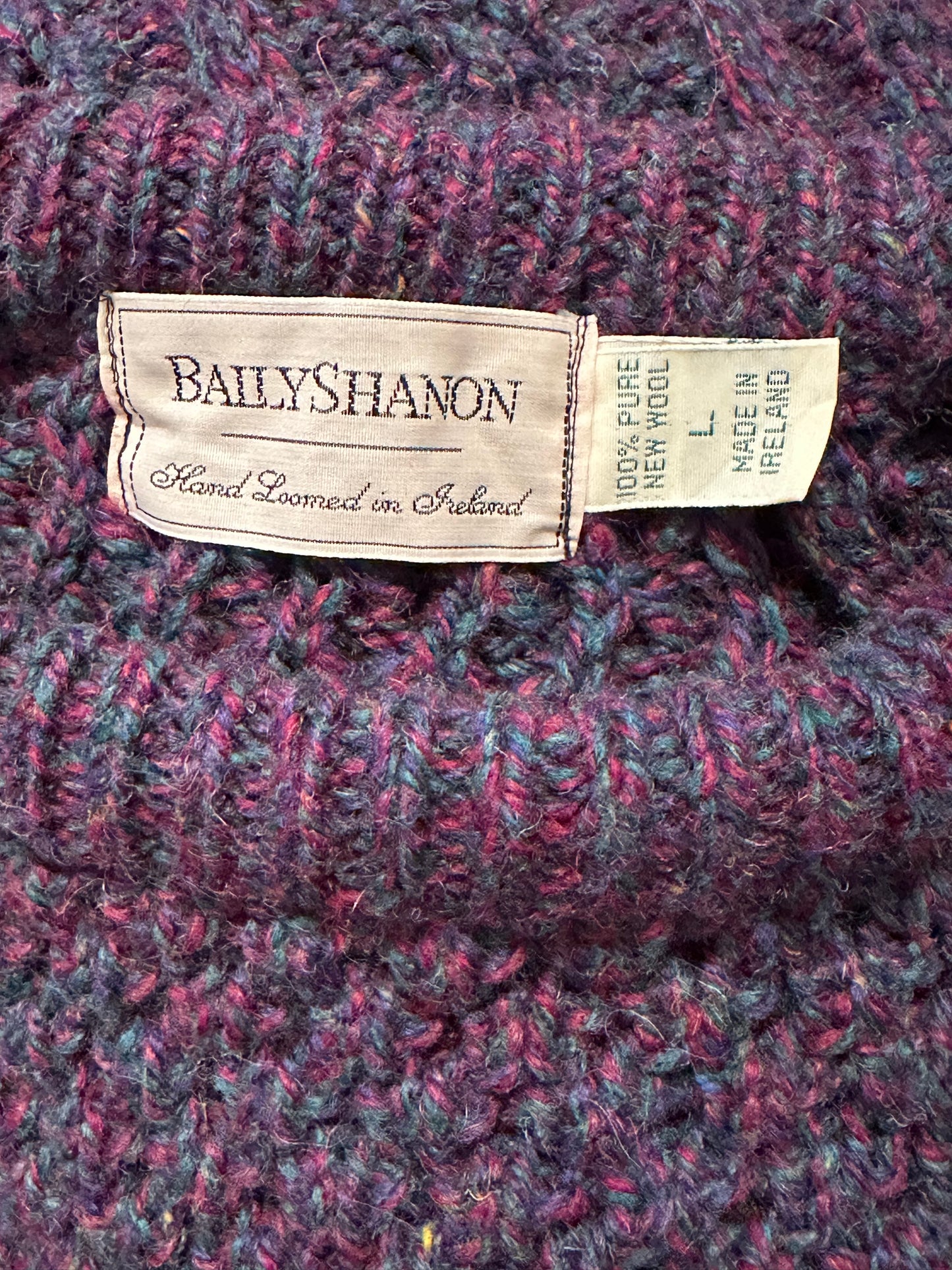 90s 'Bally Shannon' Chunky Knit Wool Sweater / Large