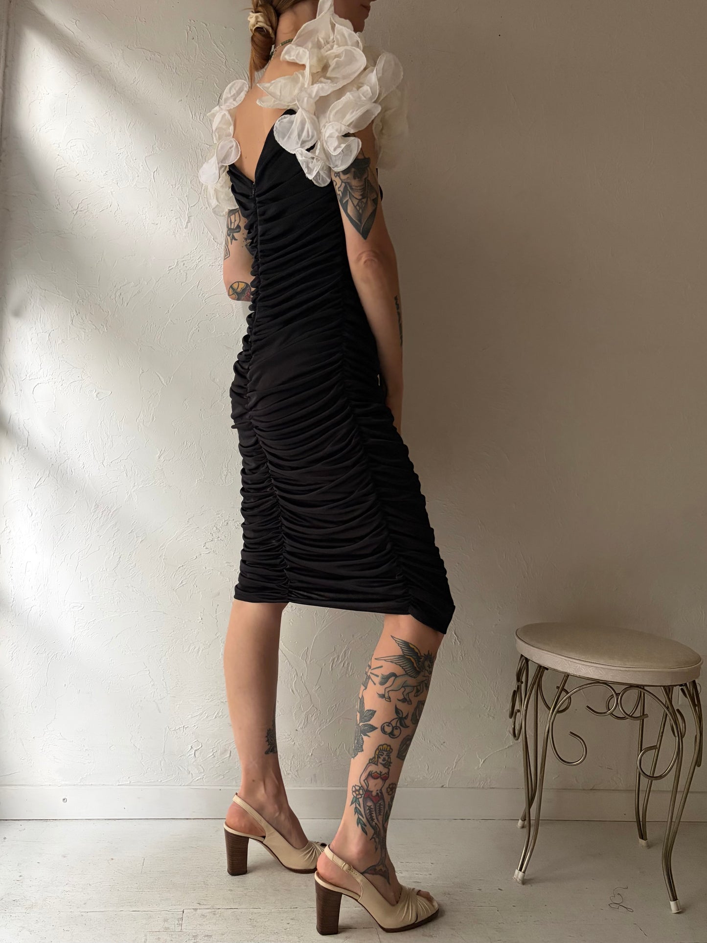 80s ‘Encore’ Ruched Dress / Medium