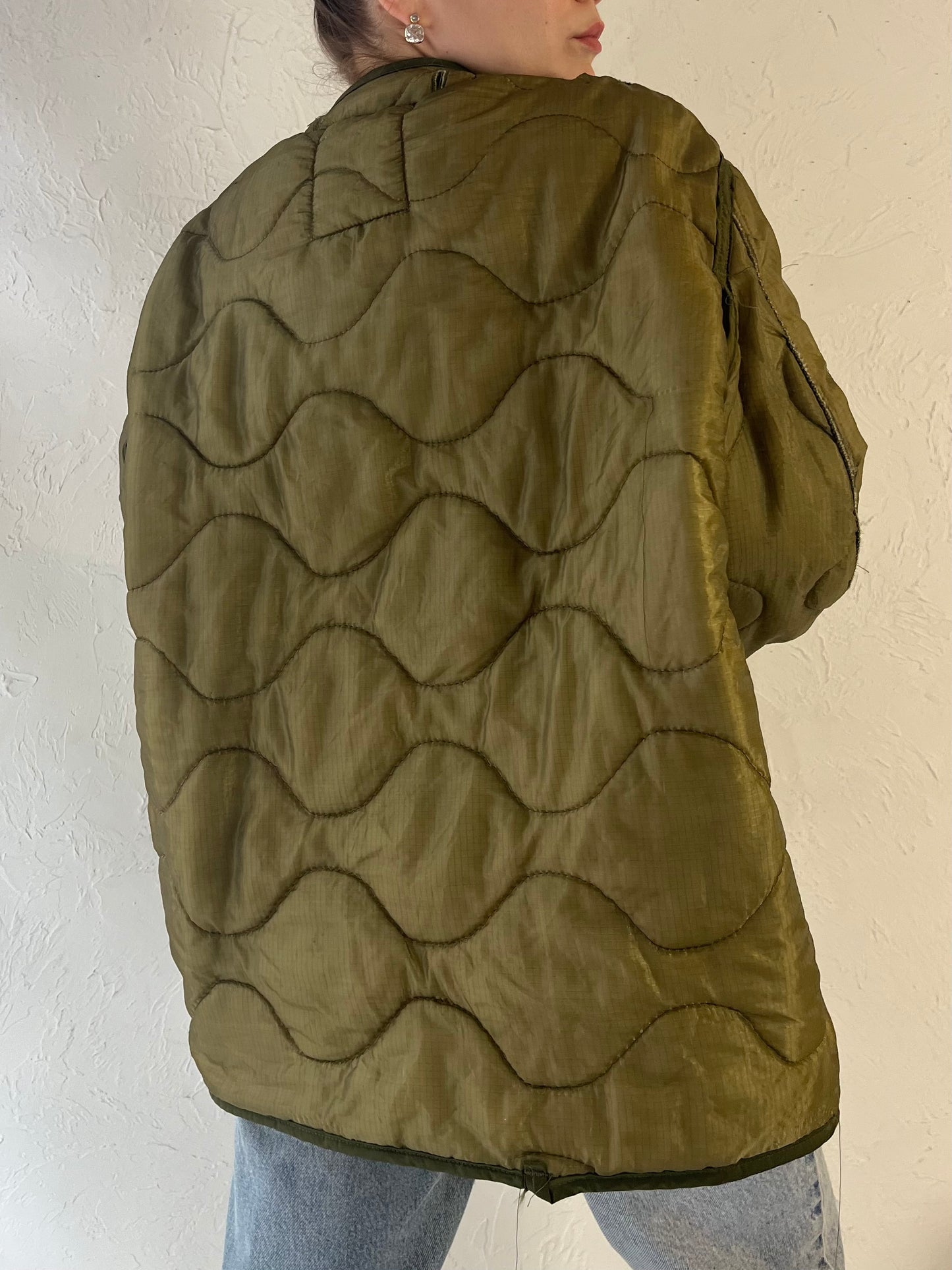 Vintage Authentic Army Liner Jacket  / Medium