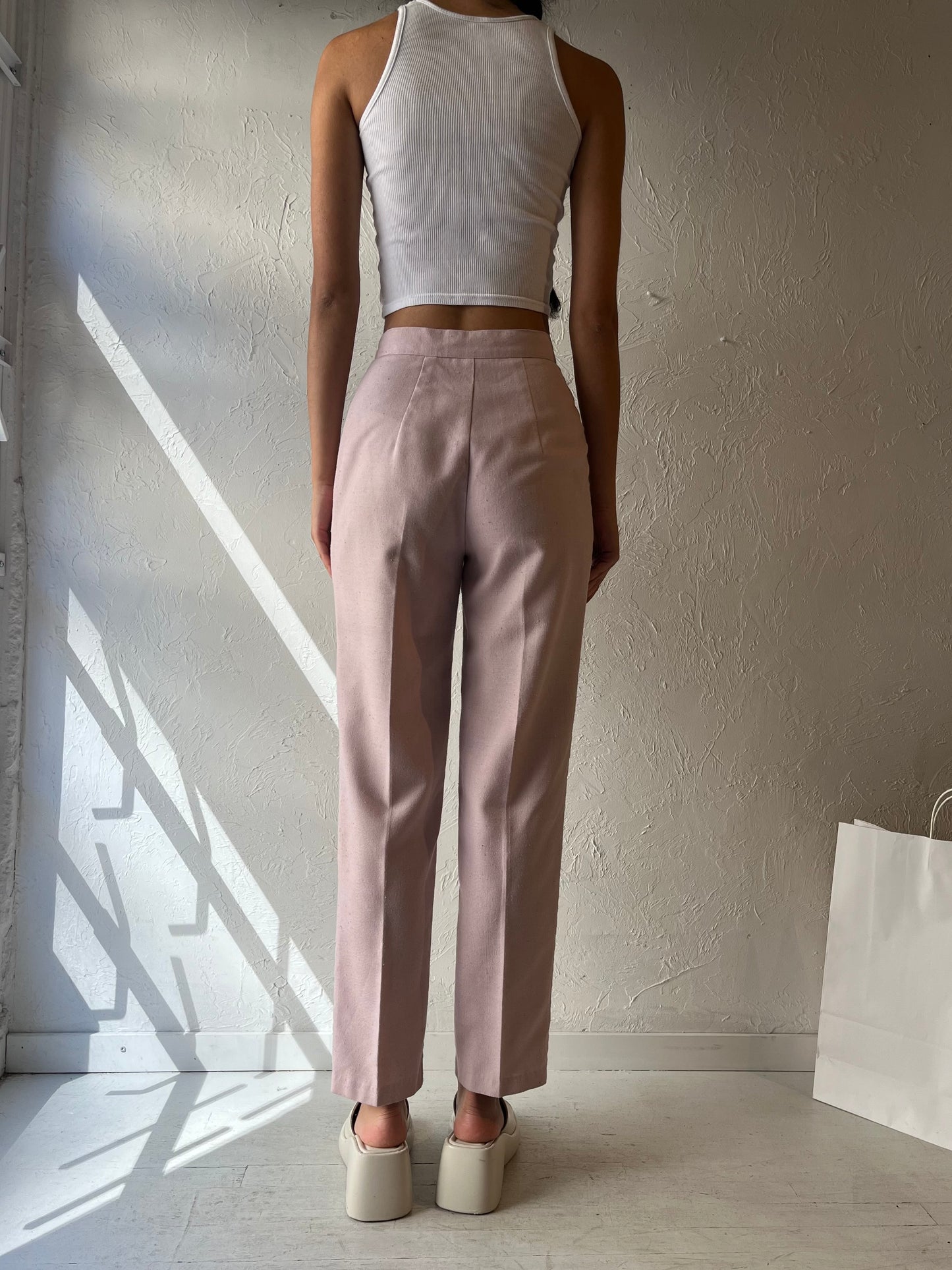 90s 'Counterpart' Pale Pink Trousers / Small