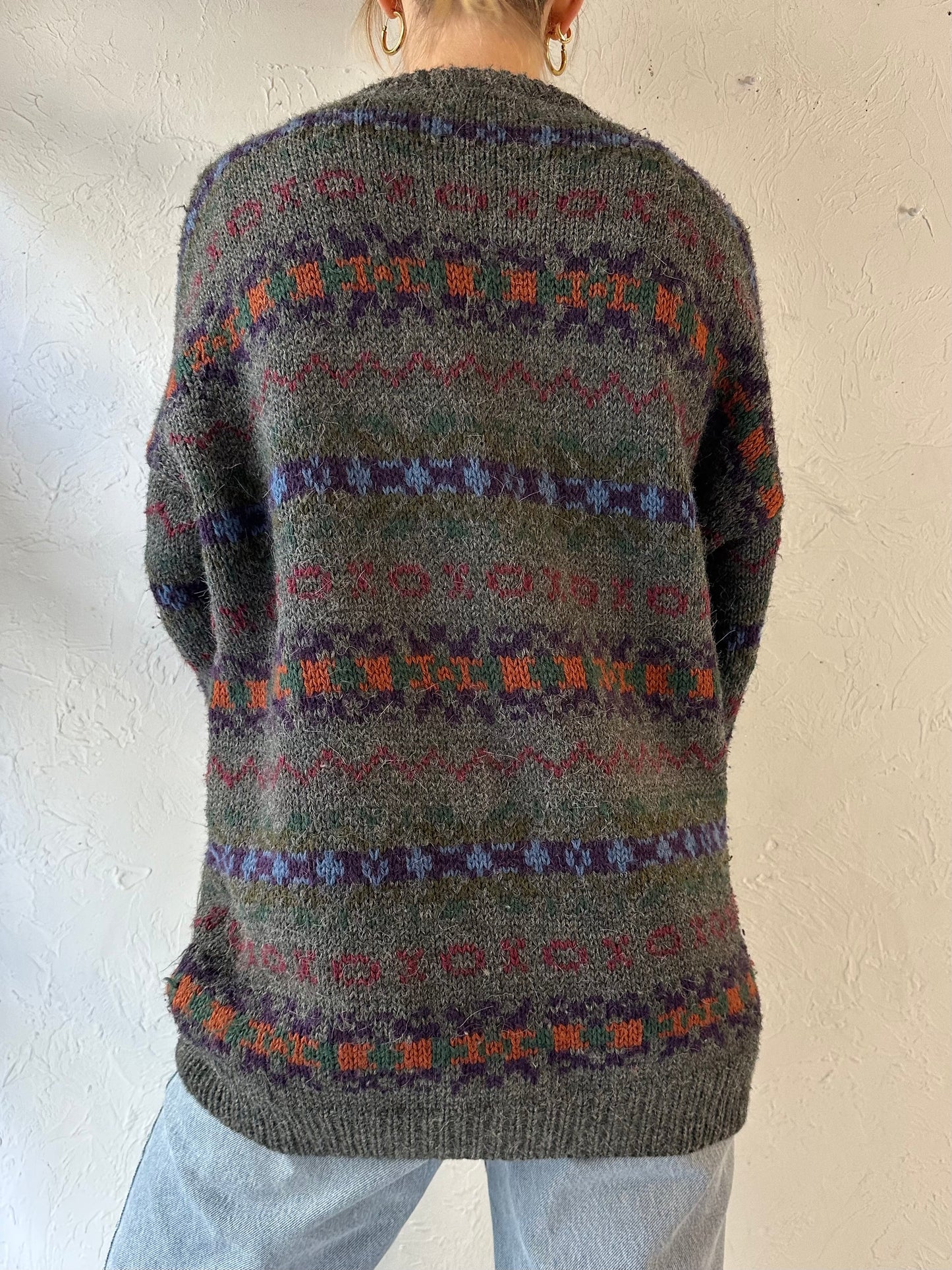 Vintage 'Inca' Alpaca Knit Pullover Sweater / XL