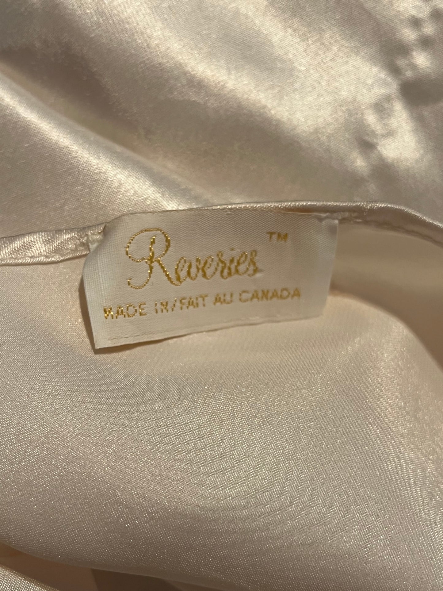 90s 'Reveries' White Romantic Slip Dress / Medium