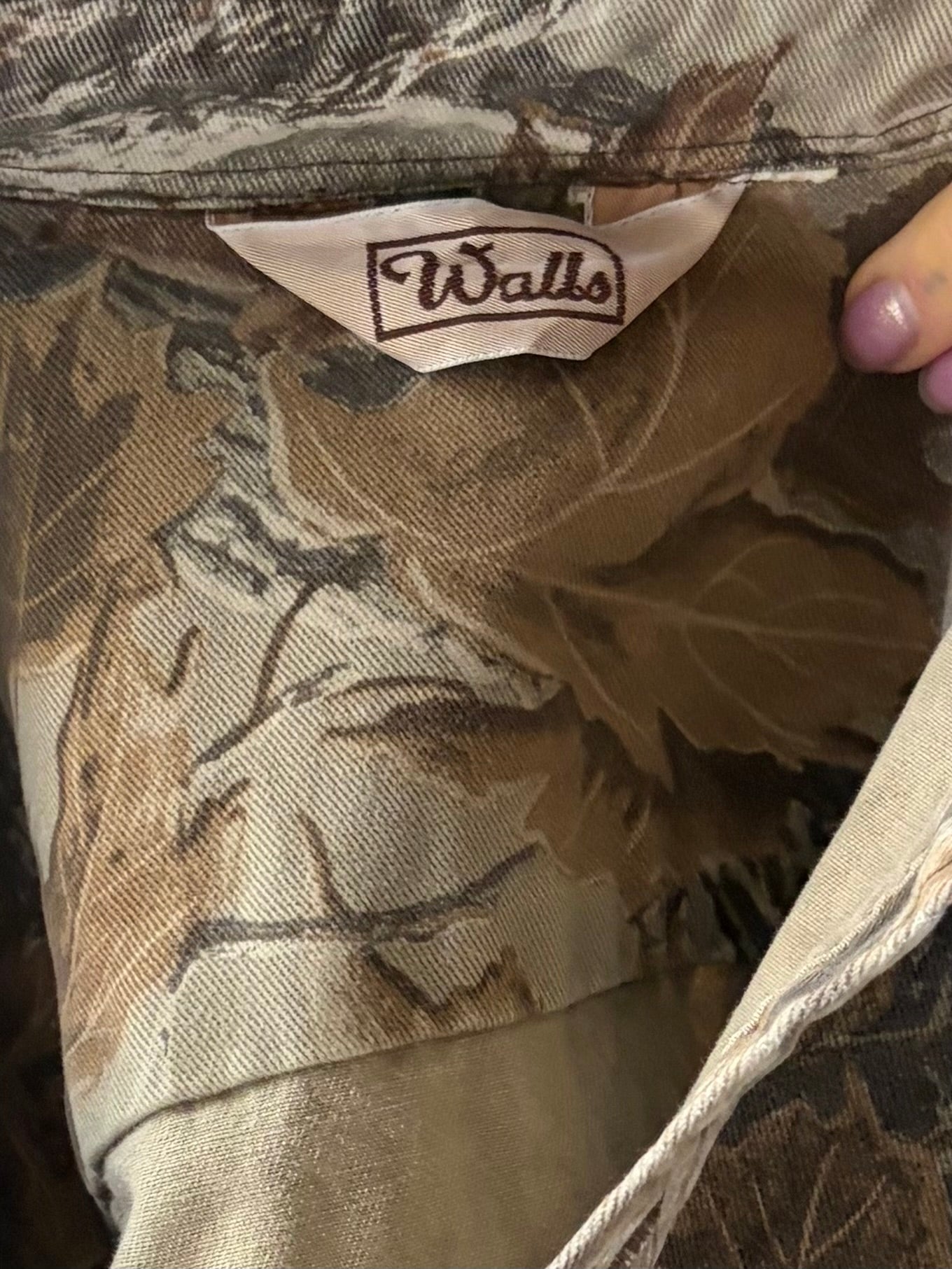 90s 'Walls' Camouflage Hunting Shirt / Medium