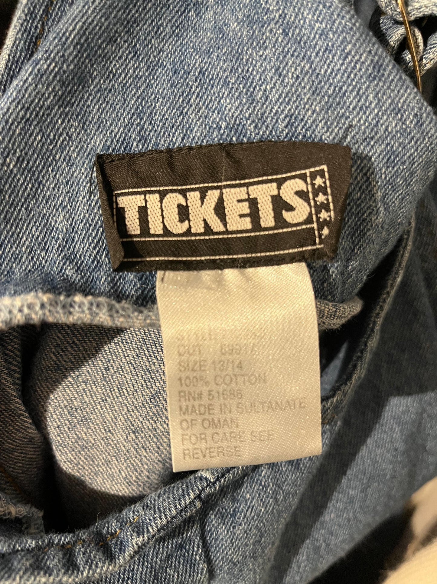 Y2k ‘Tickets’ Denim Dress / Medium - Large