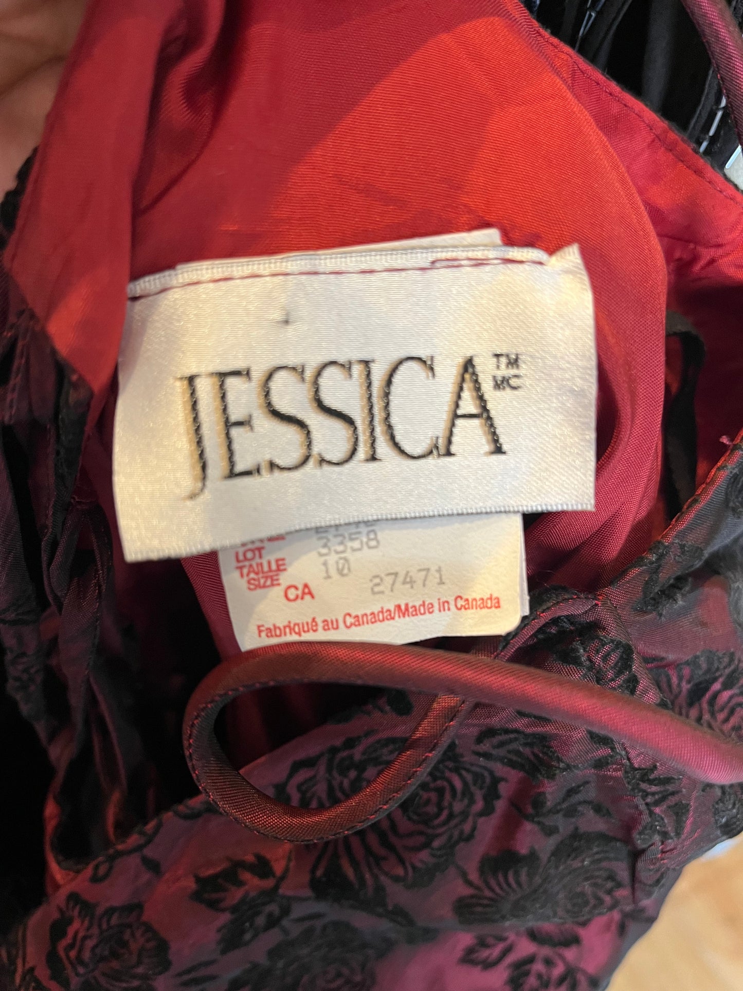 90s ‘Jessica’ Goth Prom Dress / Medium