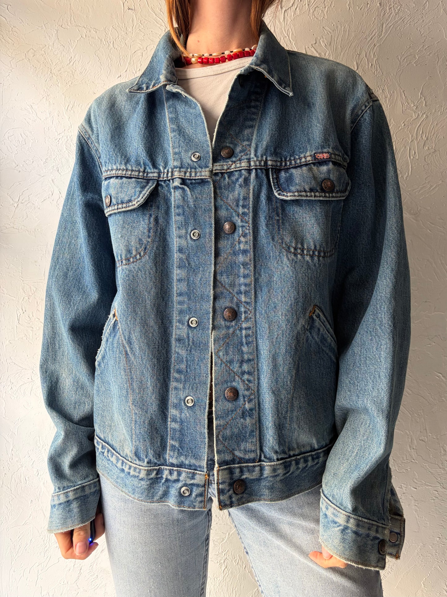 80s 'GWG' Snap Up Denim Jacket / Medium