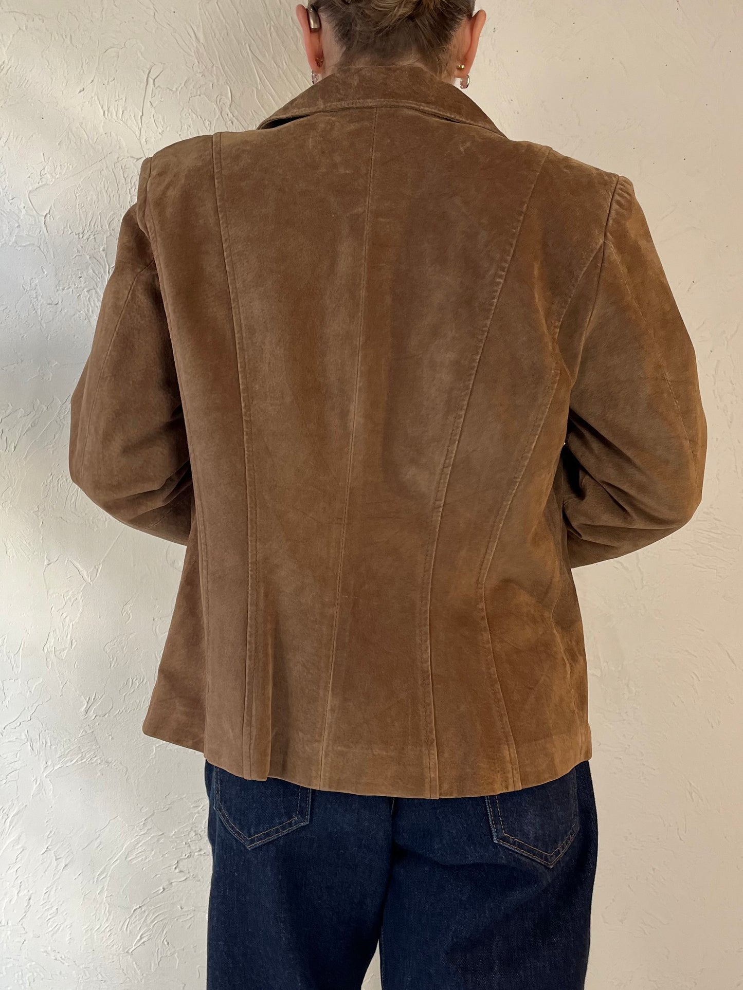 90s ‘Guillaume’ Brown Suede Jacket / Small