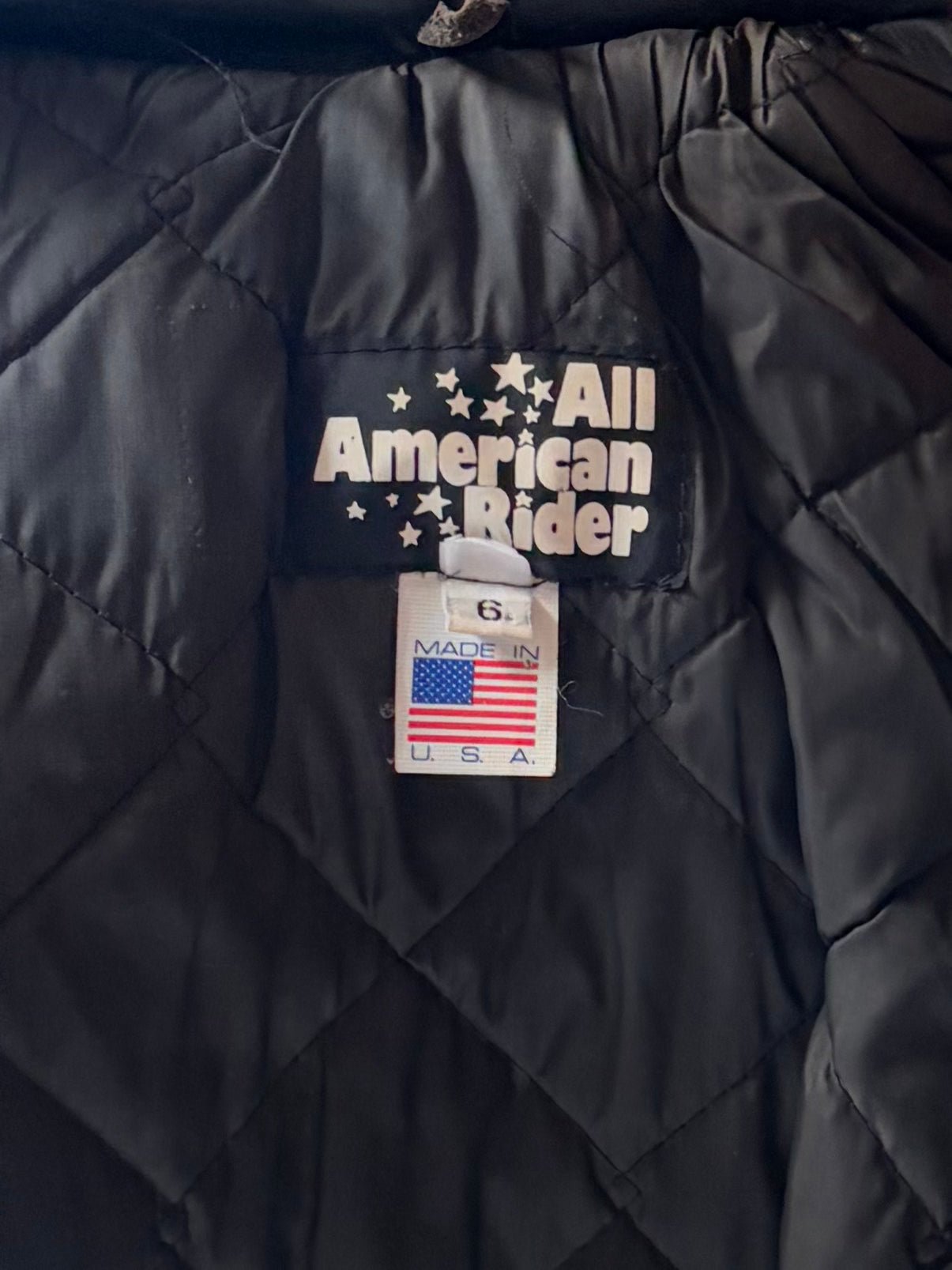 90s 'All American Rider' Black Leather Fringe Moto Jacket / Small