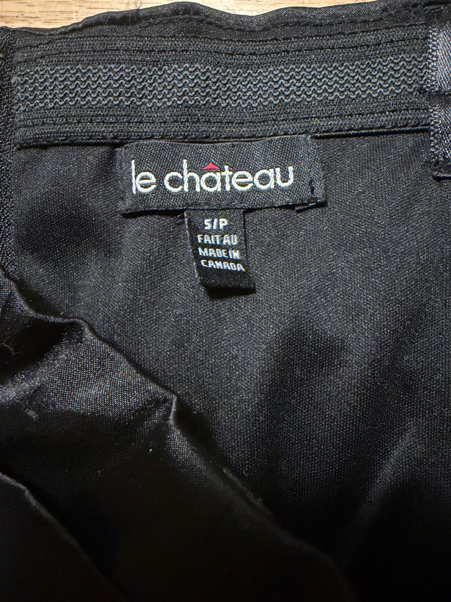 Y2k 'Le Chateau' Black Formal Mini Party Dress / Vintage 2000s Cocktail Dress /Small