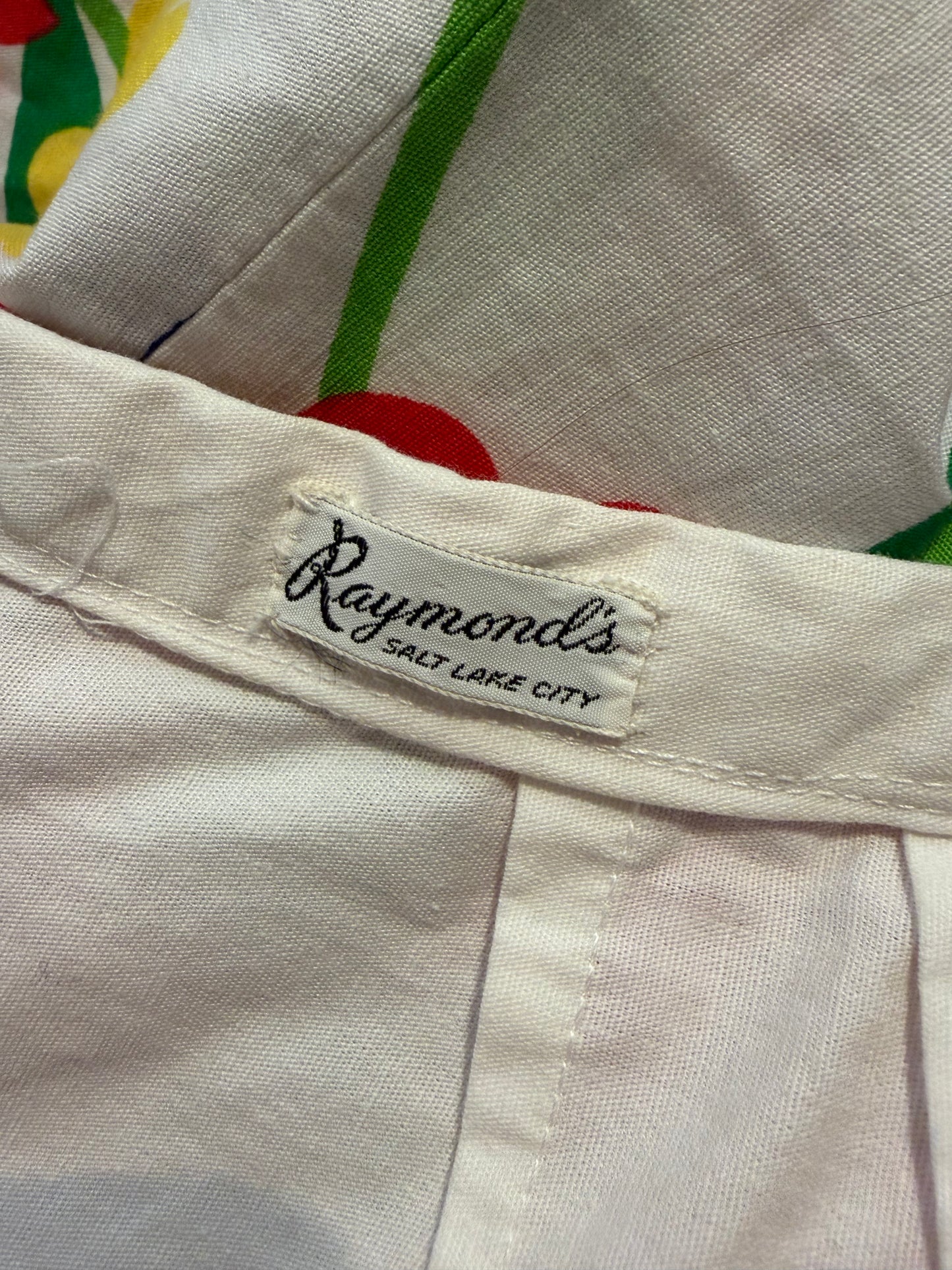 70s 'Raymonds' Novelty Print Maxi Skirt / Small - Medium