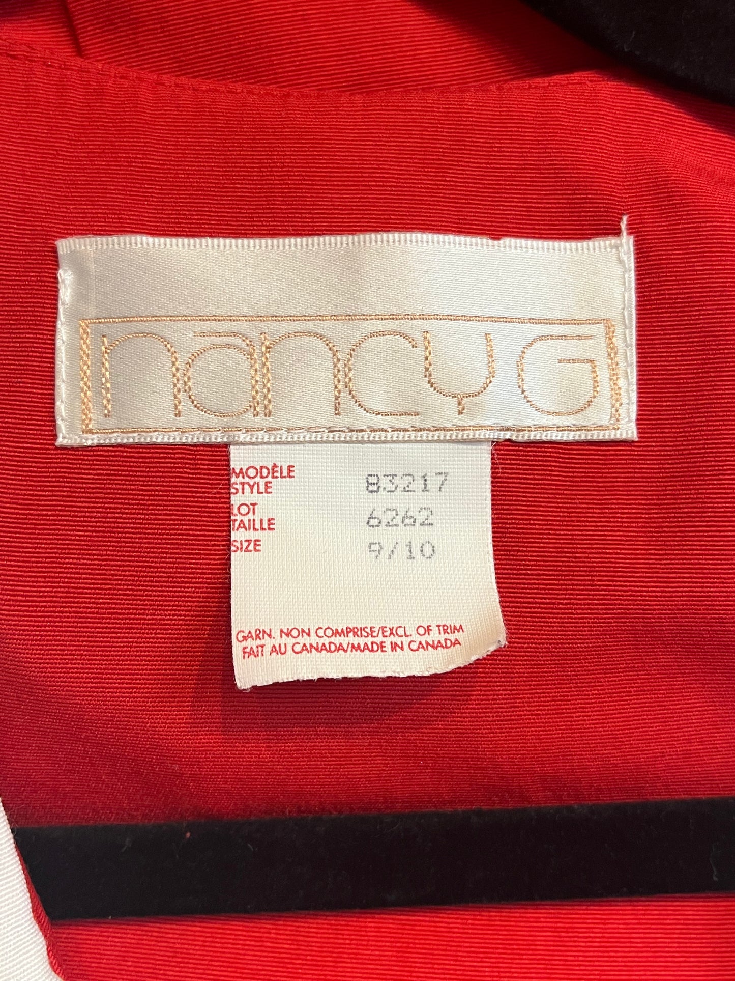 80s ‘Nancy G’ Red Collared Midi Dress / Medium - Large