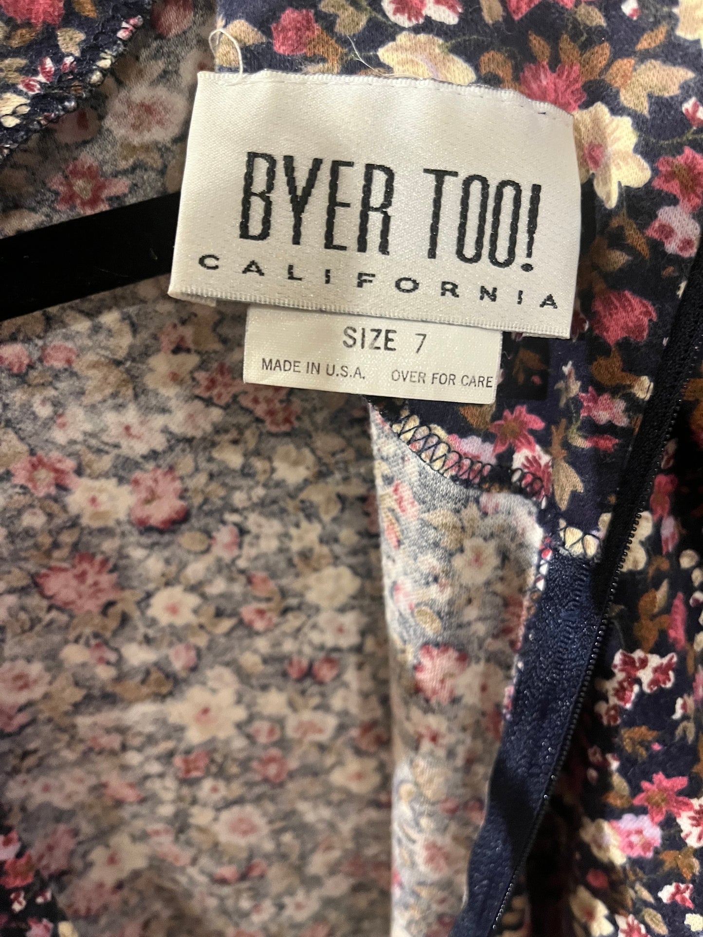 90s ‘Byer Too’ Long Sleeve Floral Dress / Small - Medium