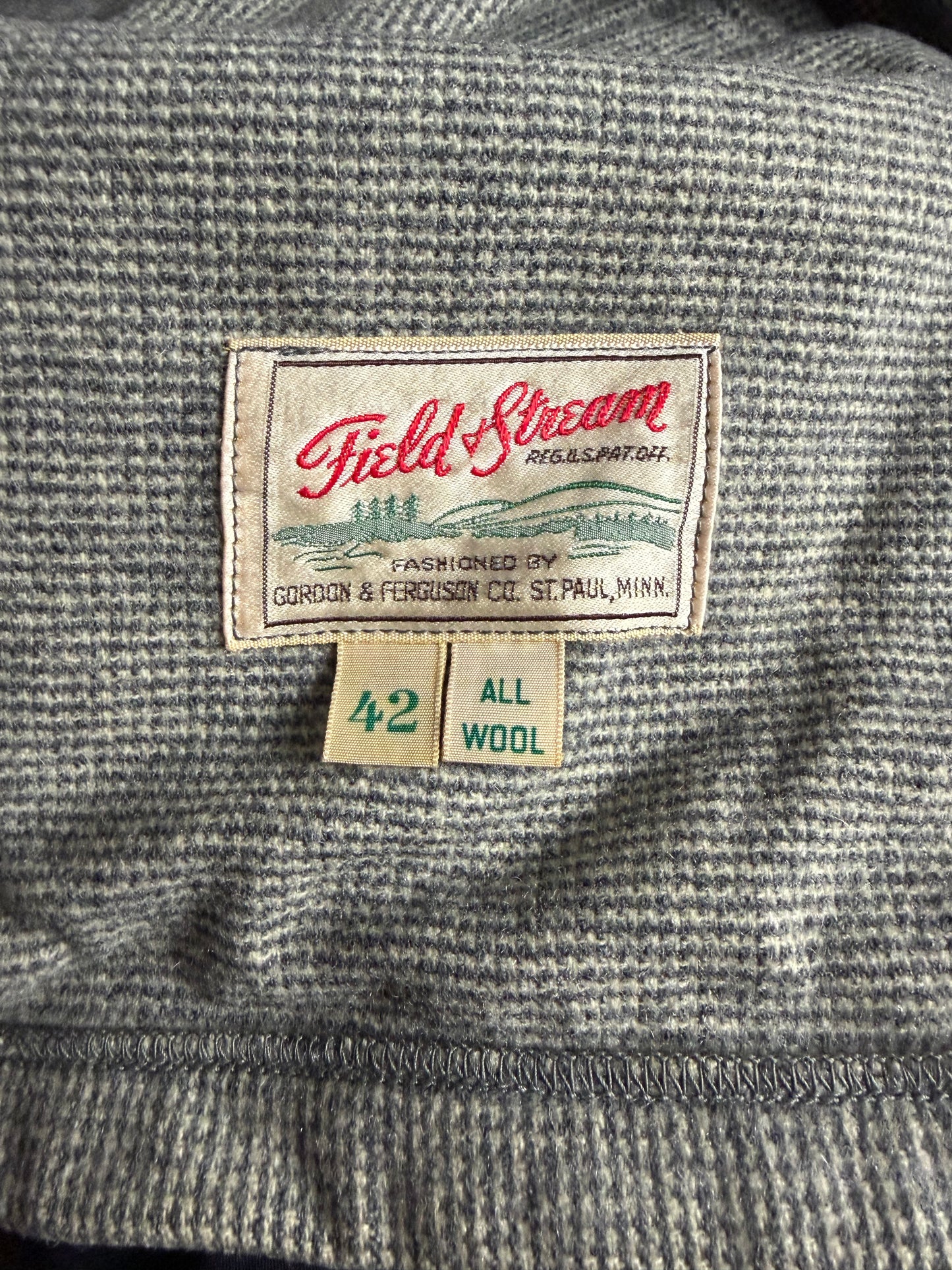 60s 'Field & Stream' Wool Chore Hunting Jacket / Large