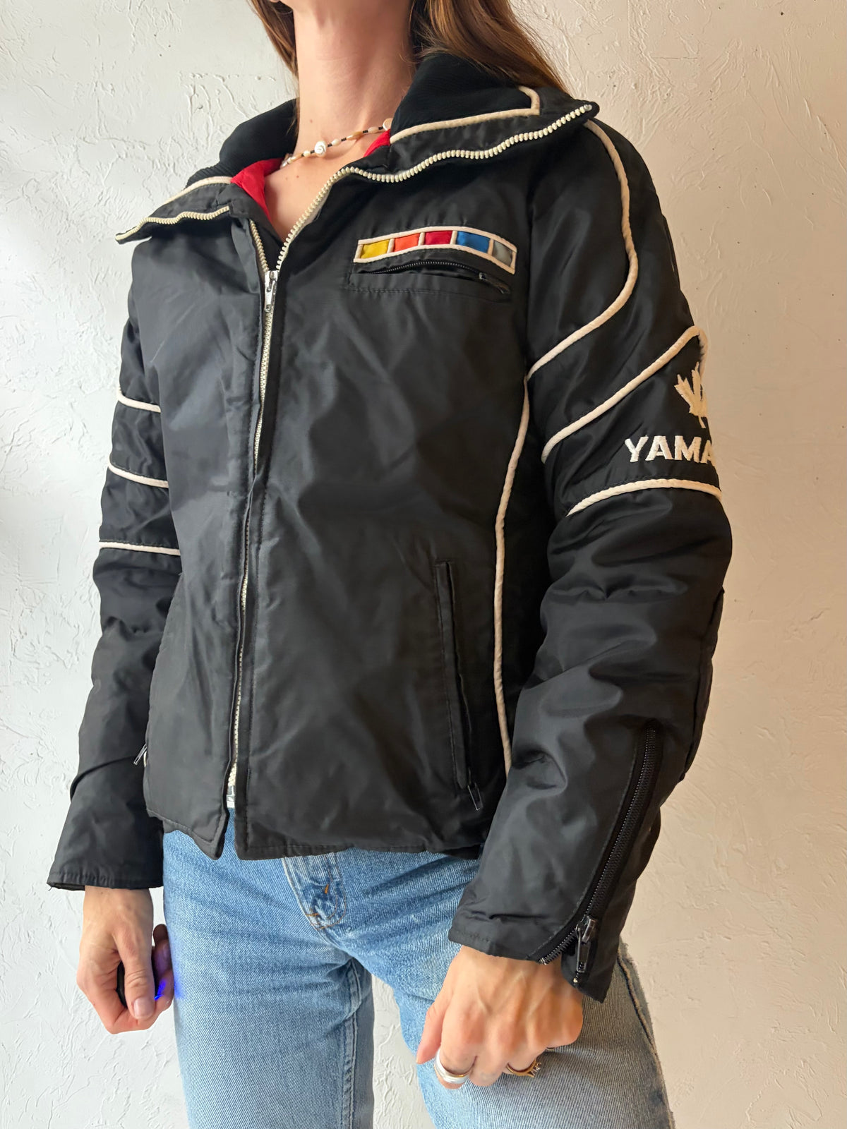 Vintage 'Yamaha' Black Racing Jacket / Medium