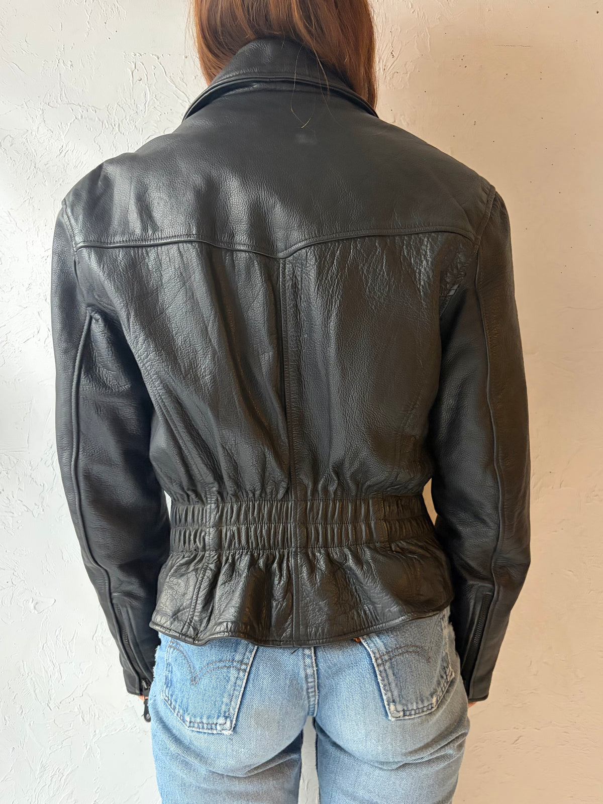 Vintage 'Unik' Heavy Duty Leather Moto Jacket / Medium
