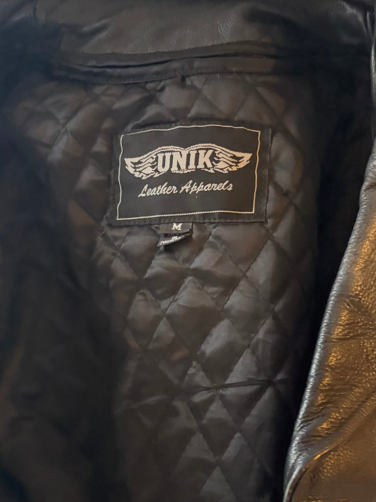 Vintage 'Unik' Heavy Duty Leather Moto Jacket / Medium